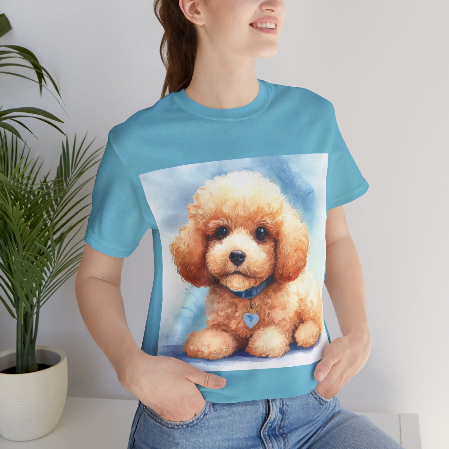 Poodle Puppy Unisex Jersey Short Sleeve Tee