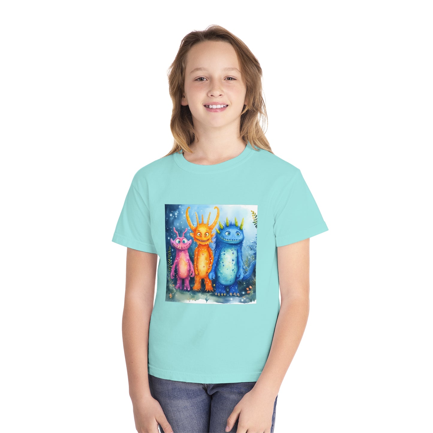 Cute Funny Monsters Youth Midweight Tee