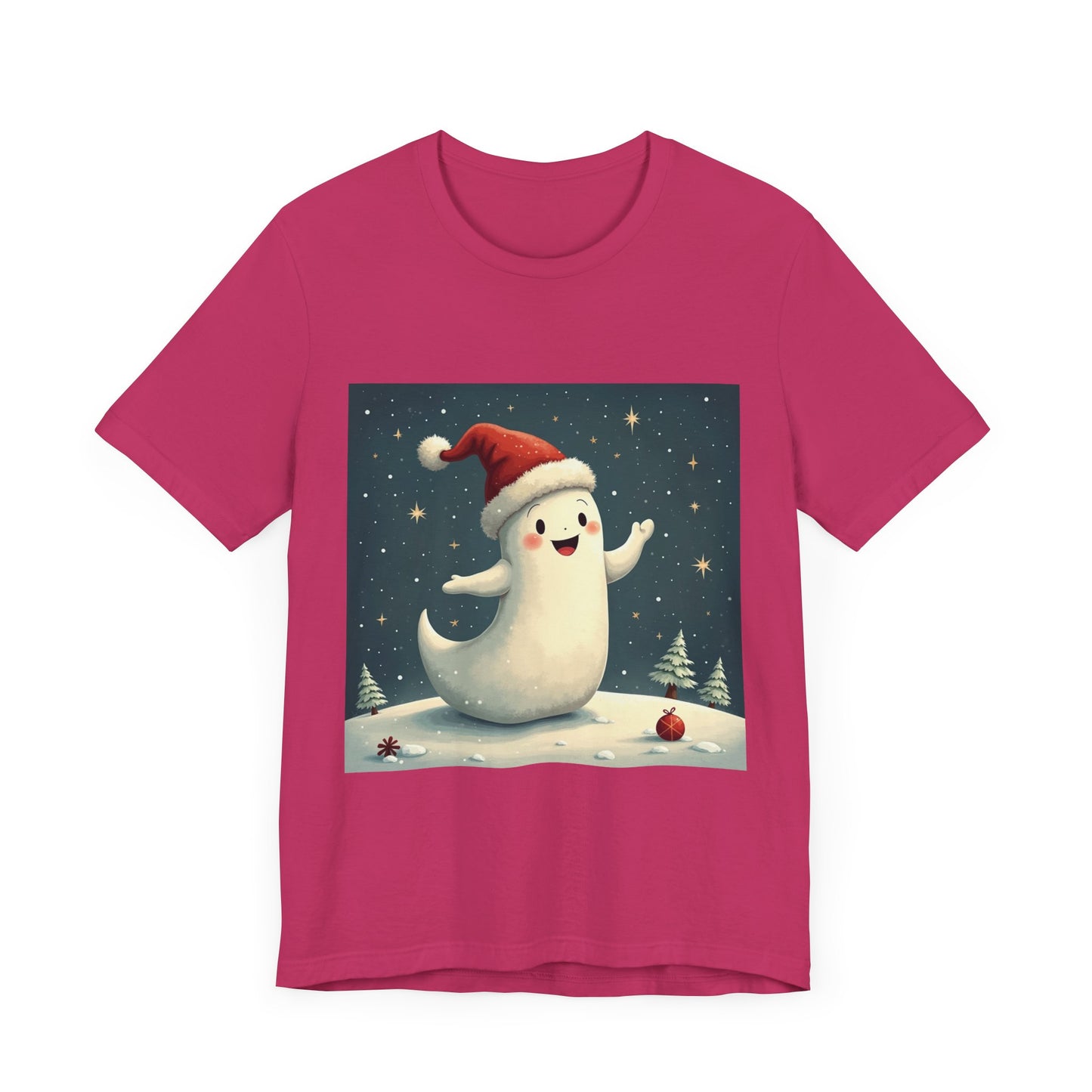 Cute Winter Ghost Unisex Jersey Tee