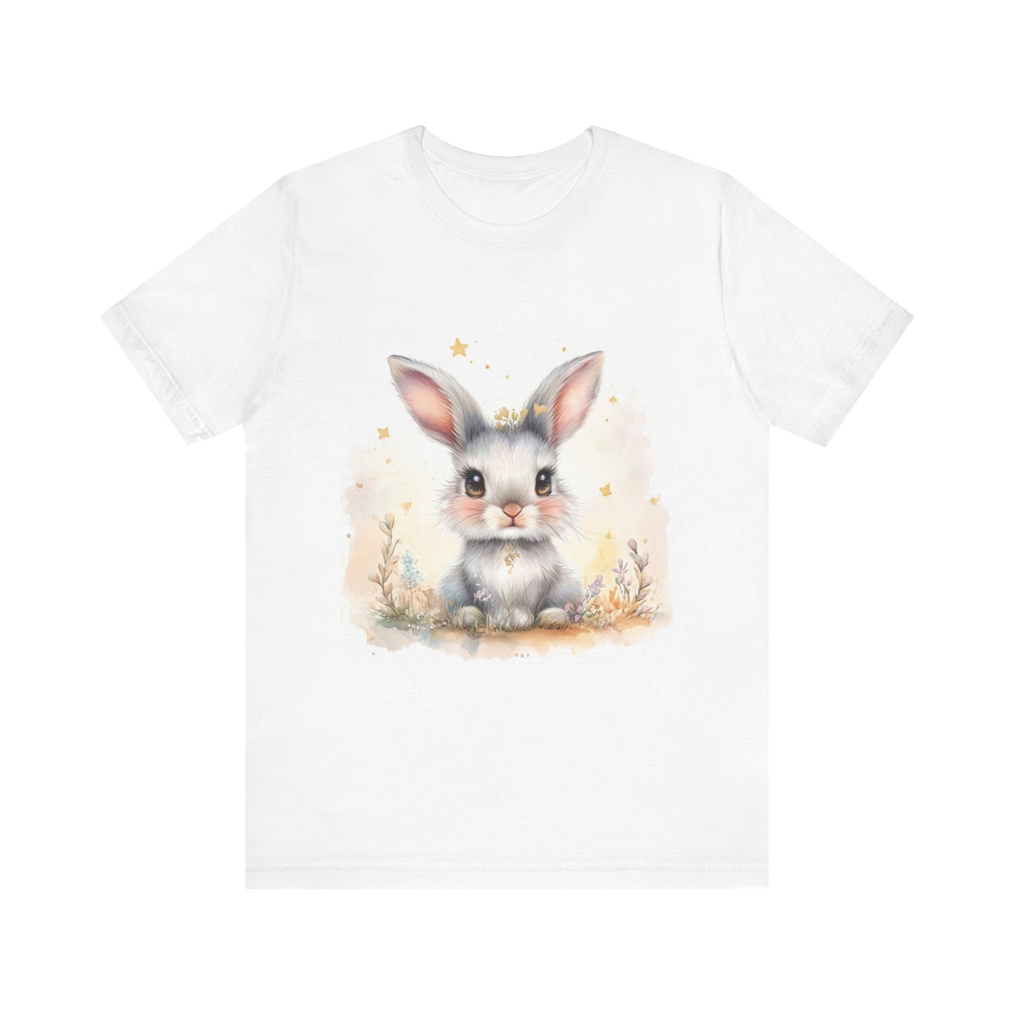 Cute fluffy bunny Unisex Jersey Short Sleeve Tee