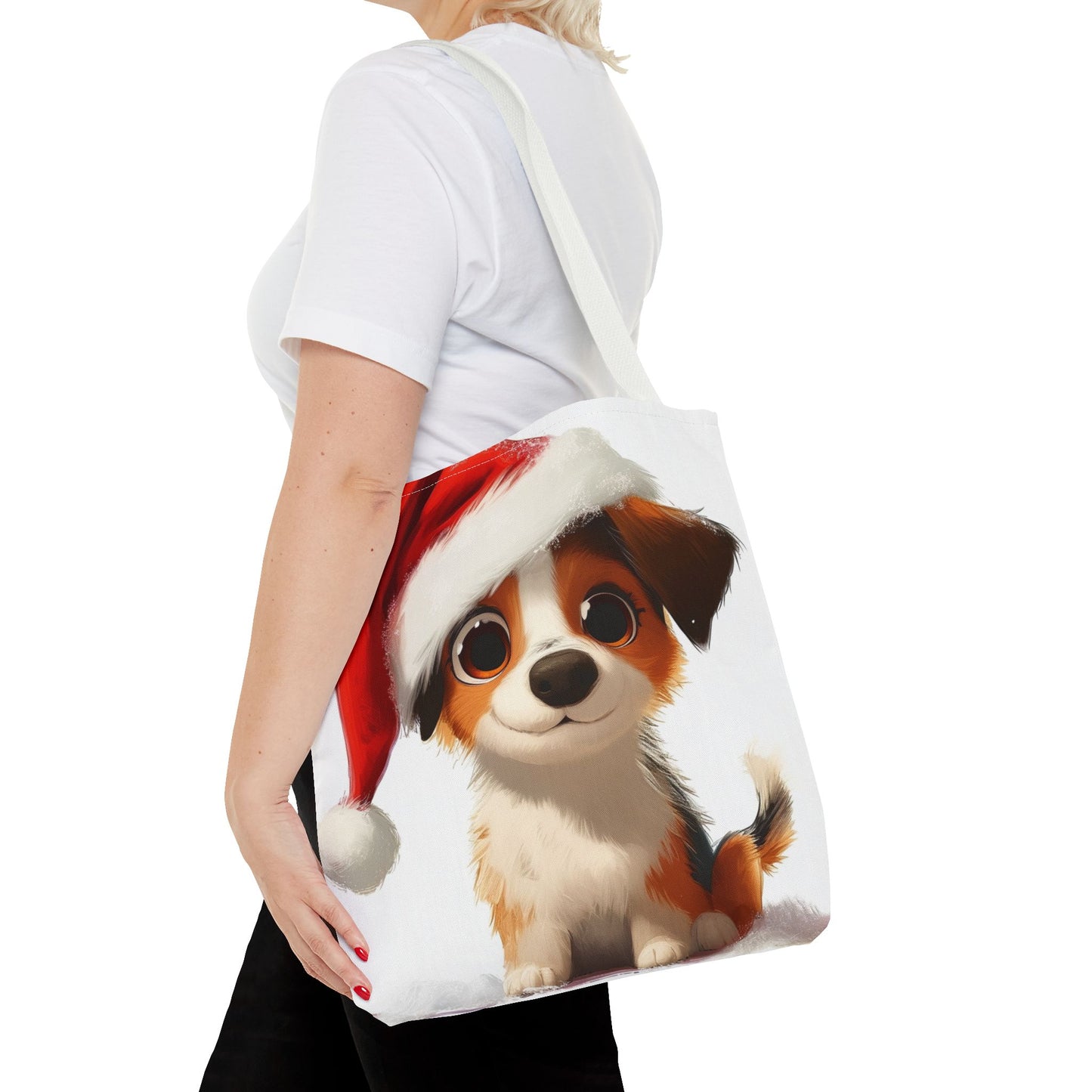 Festive Puppy Tote Bag (AOP)