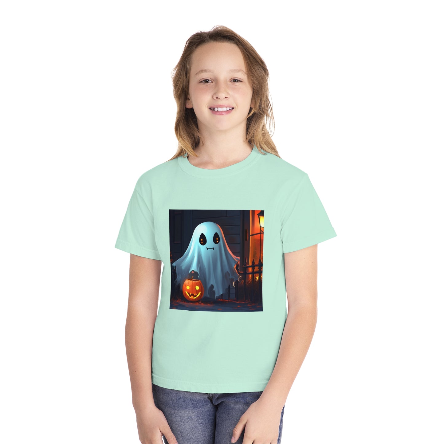 Ghost Trick or Treating Youth Midweight Tee