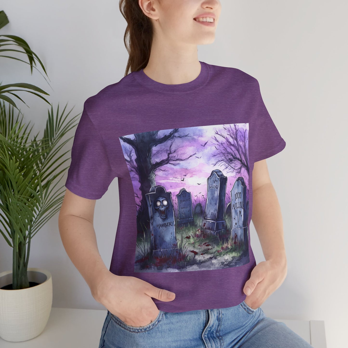 Purple Graveyard Unisex Jersey Short Sleeve Tee