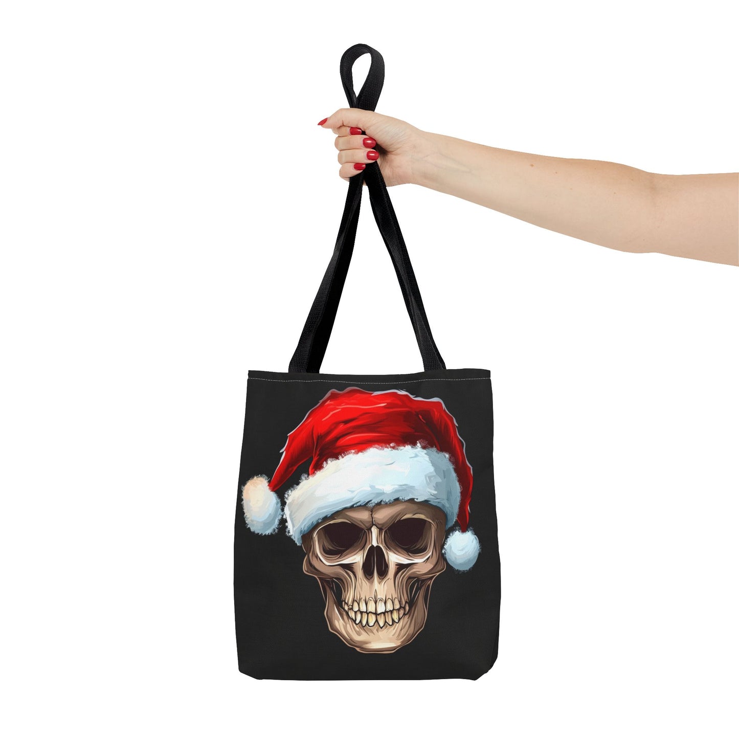 Santa Hat Skull Tote Bag (AOP)