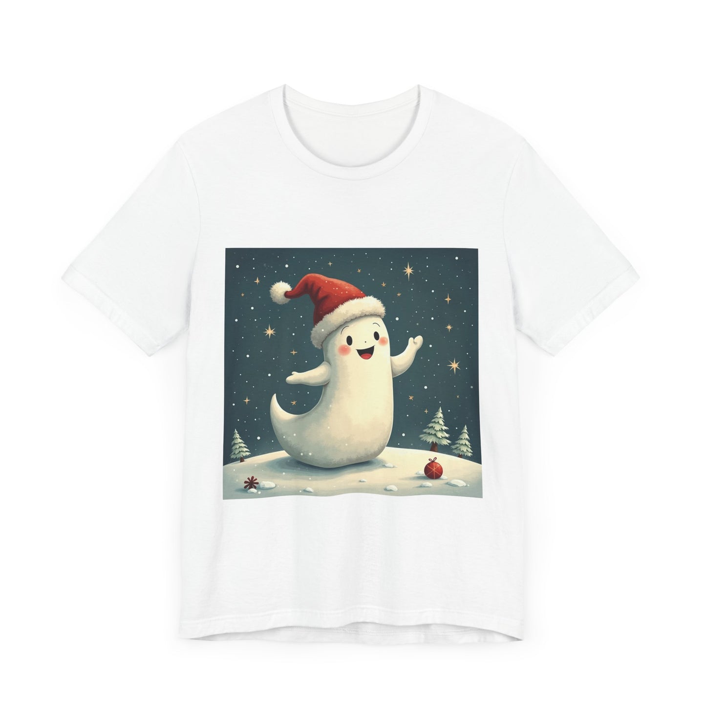 Cute Winter Ghost Unisex Jersey Tee