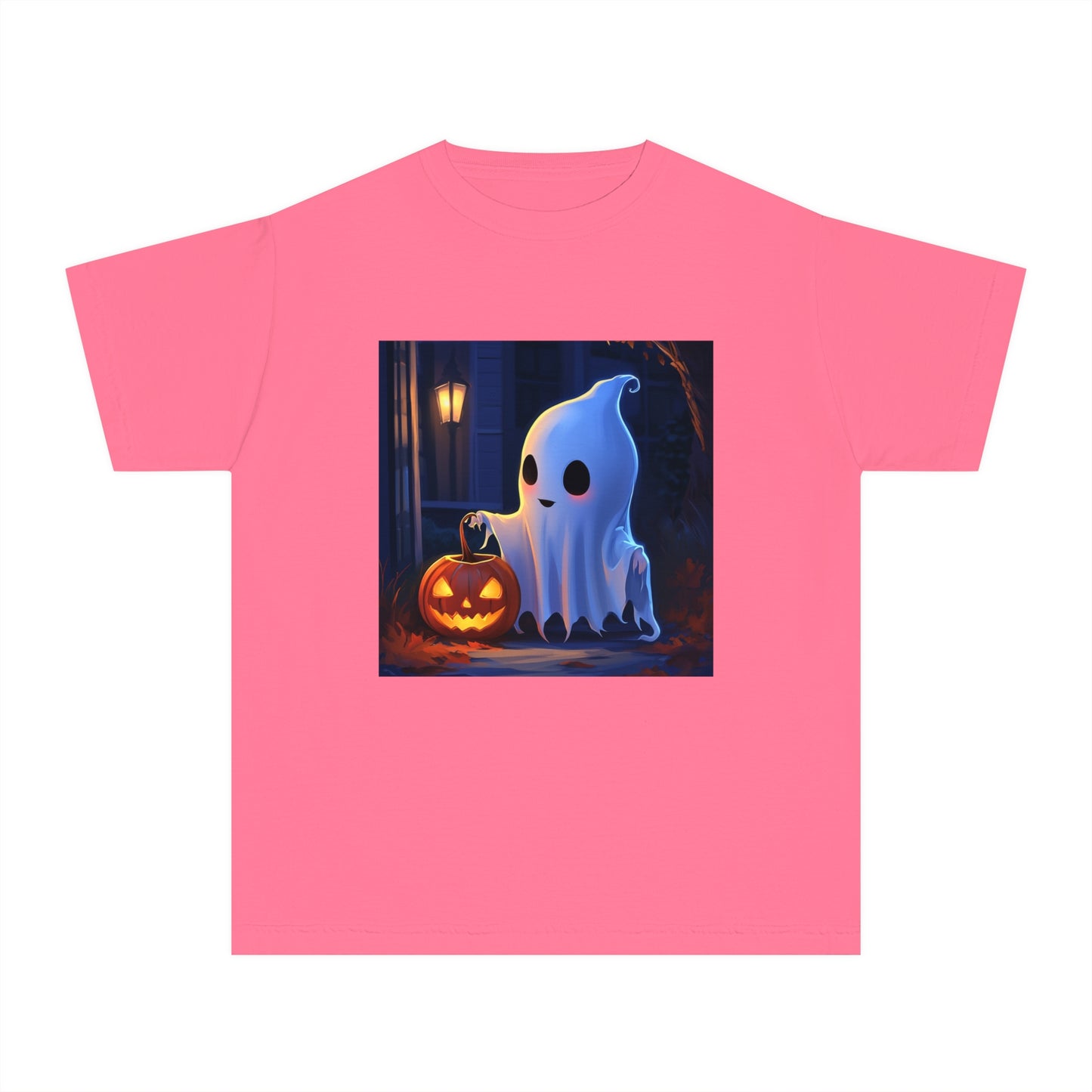 Cute Ghost Trick or Treating Youth Midweight Tee