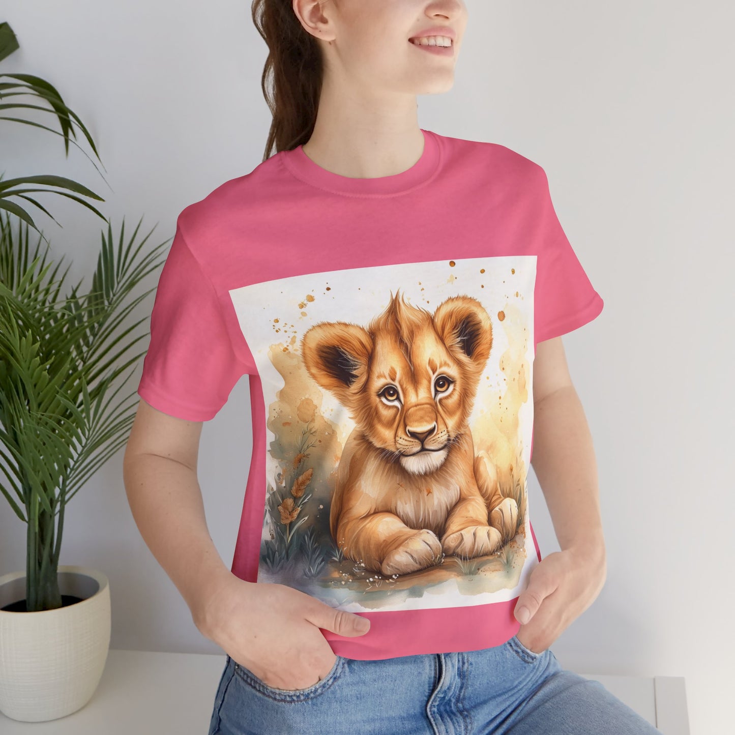 Cute Lion Cub Unisex Jersey Short Sleeve Tee