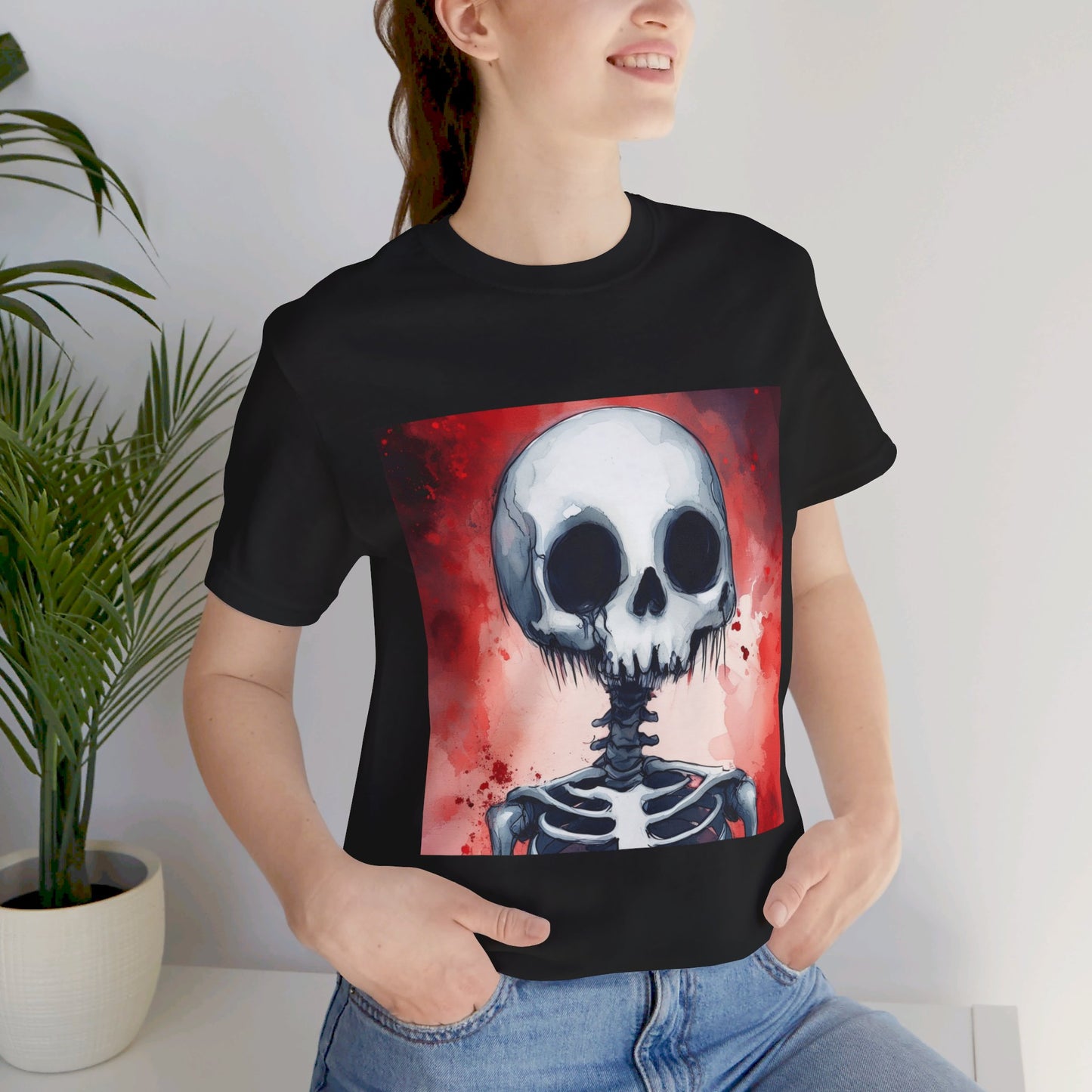 Red Skeleton Unisex Jersey Short Sleeve Tee