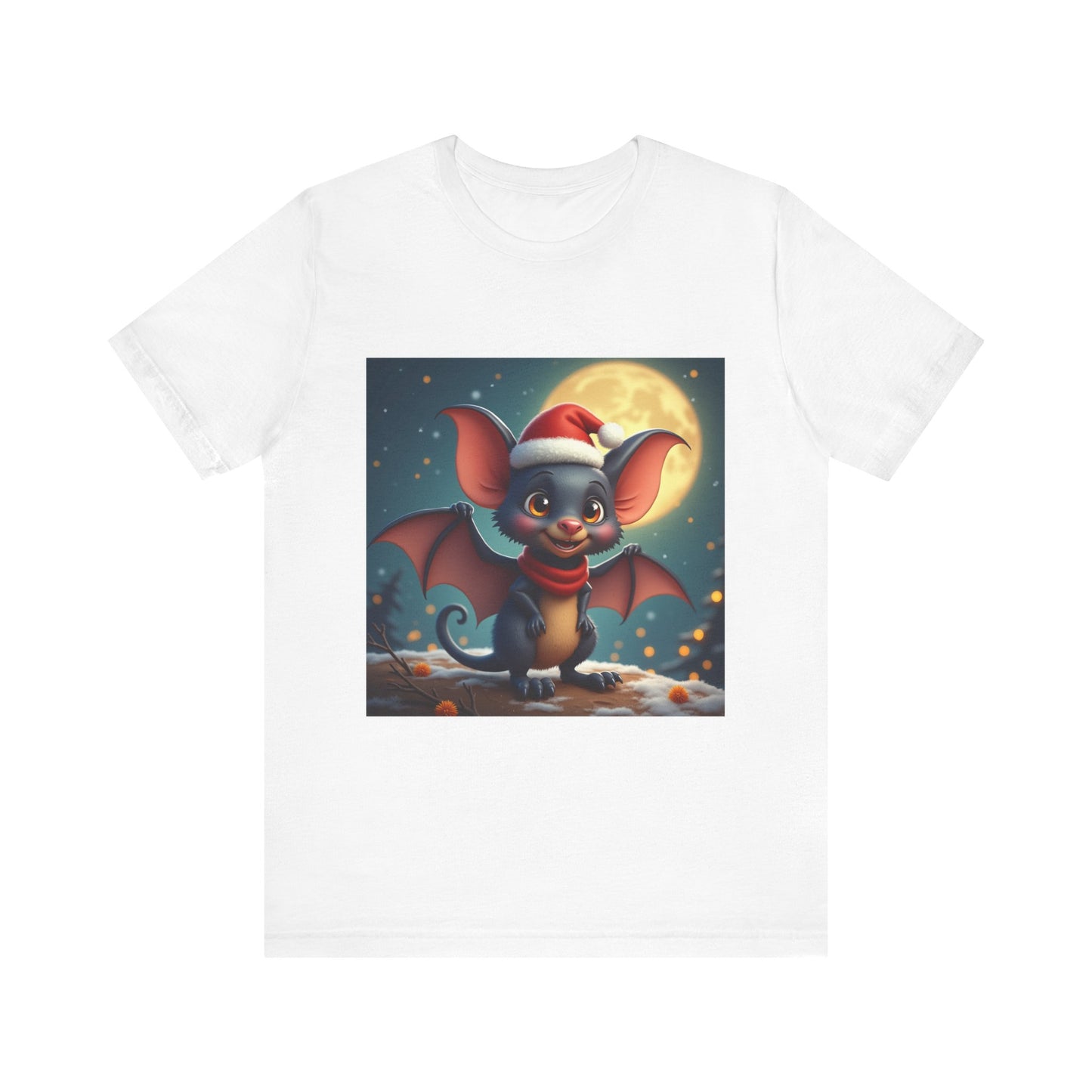 Santa Hat Bat Unisex Jersey Tee