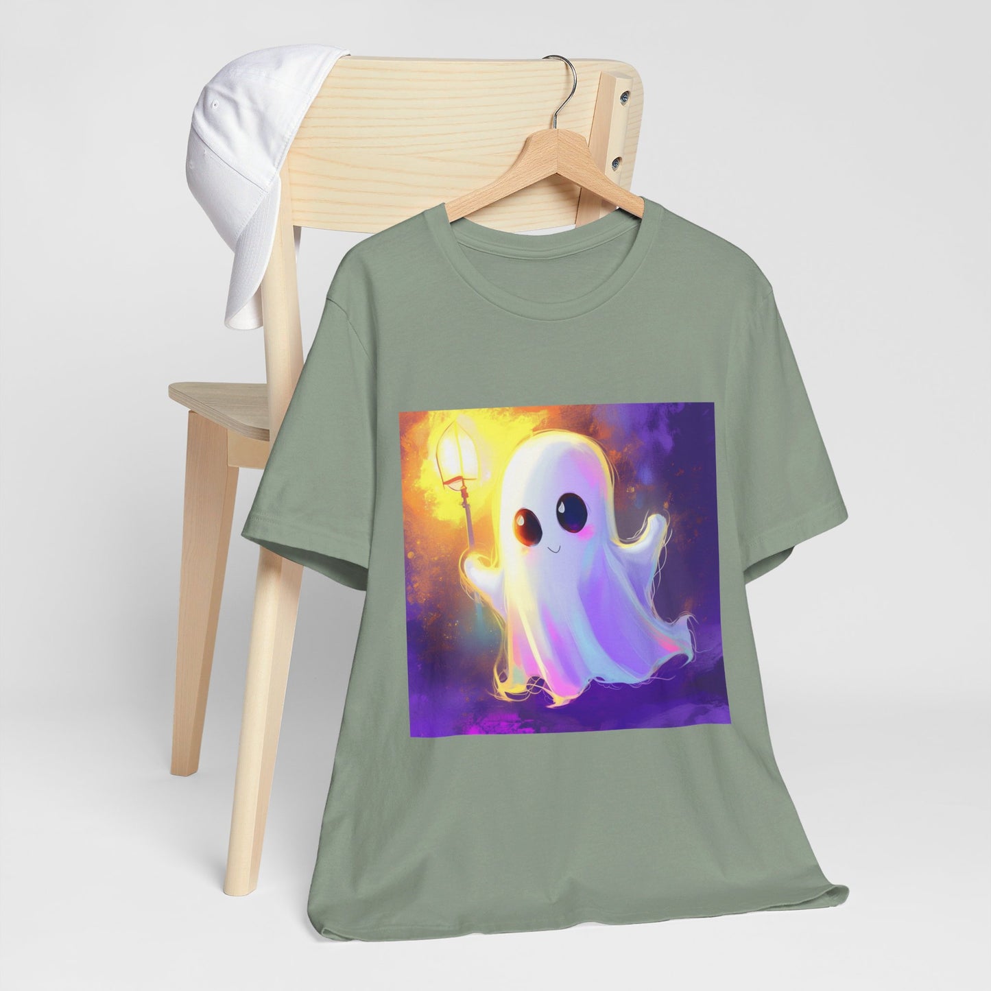 Cute Cartoon Ghost Unisex Jersey Short Sleeve Tee