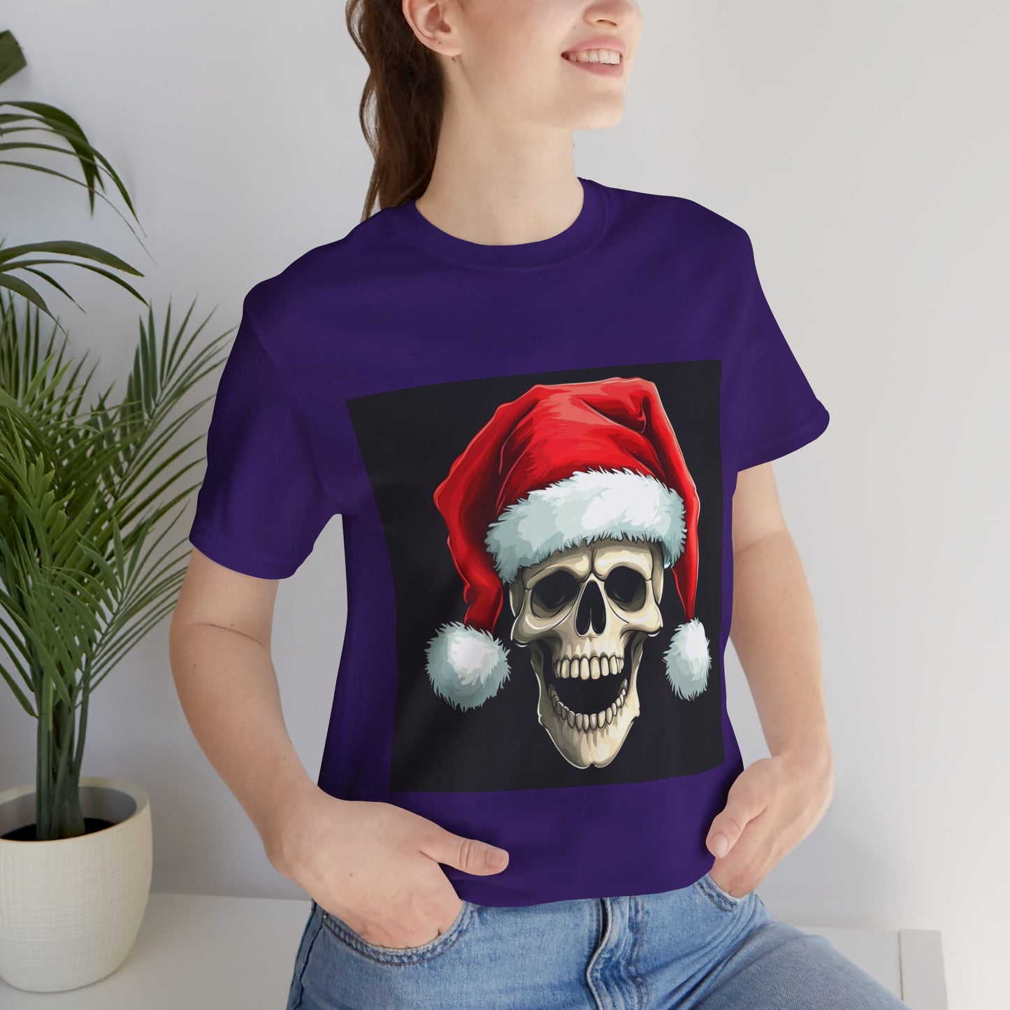 Dark Spooky Jester Skull Unisex Jersey Tee