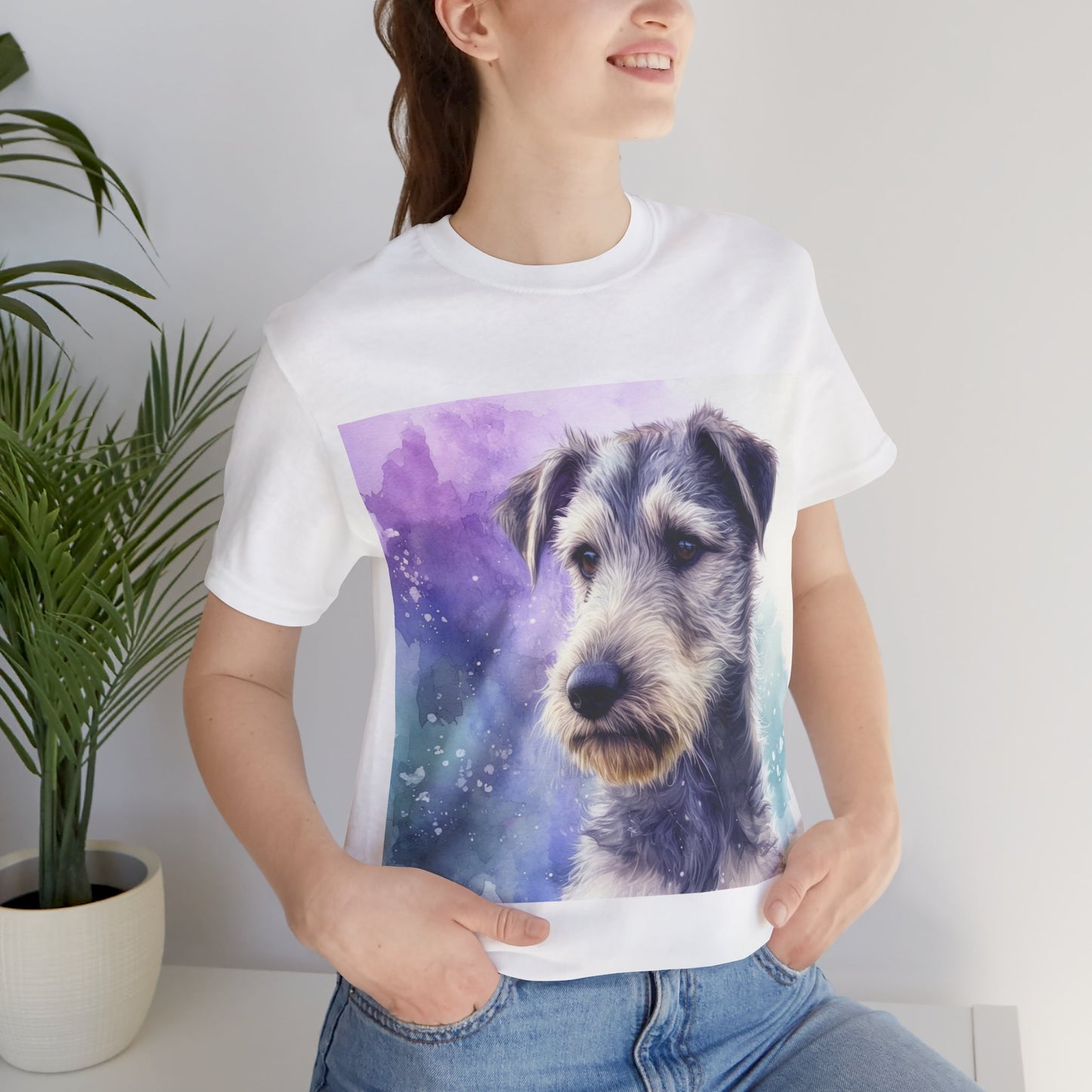 Galaxy Irish Wolfhound Unisex Jersey Short Sleeve Tee