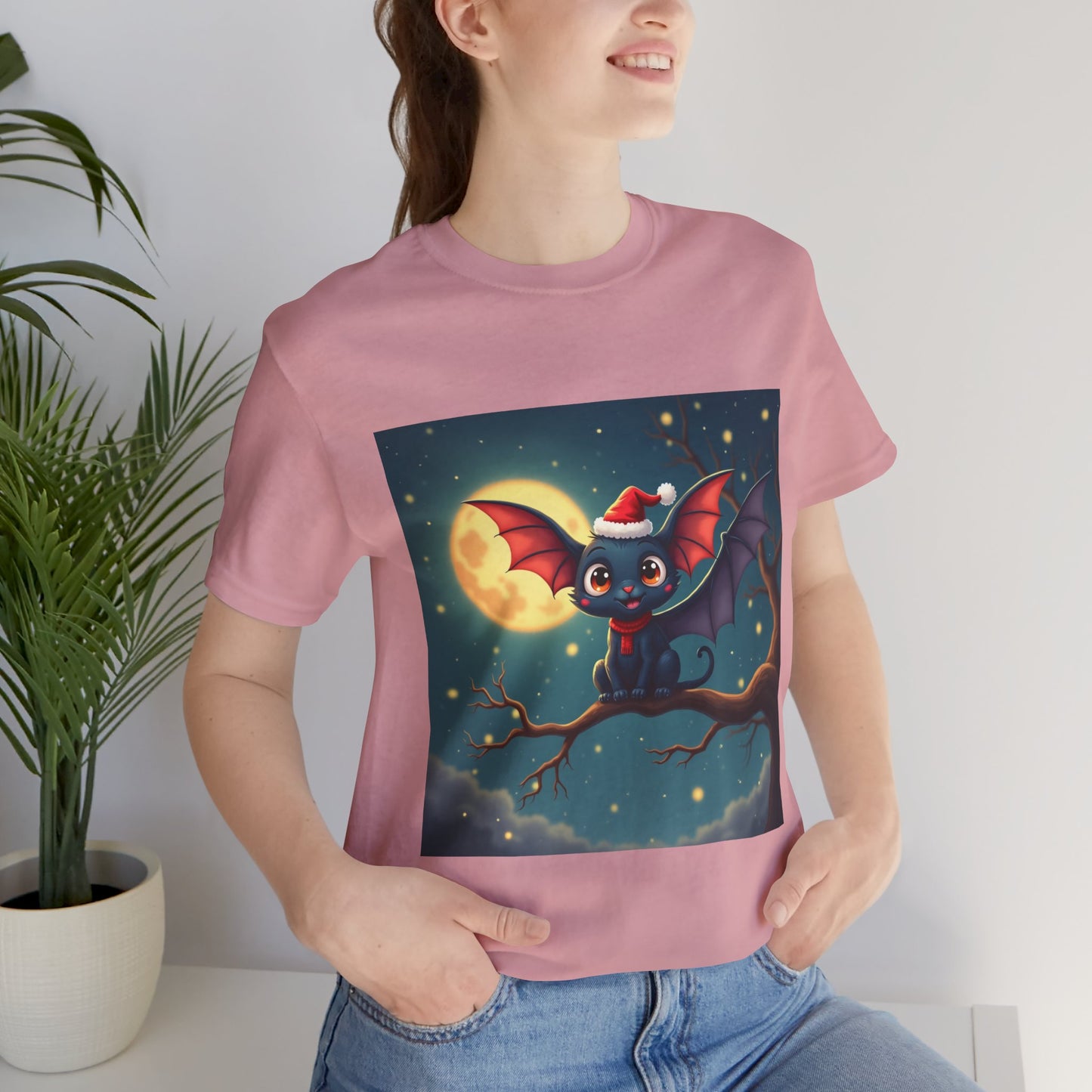 Adorable Festive Winter Bat Unisex Jersey Tee