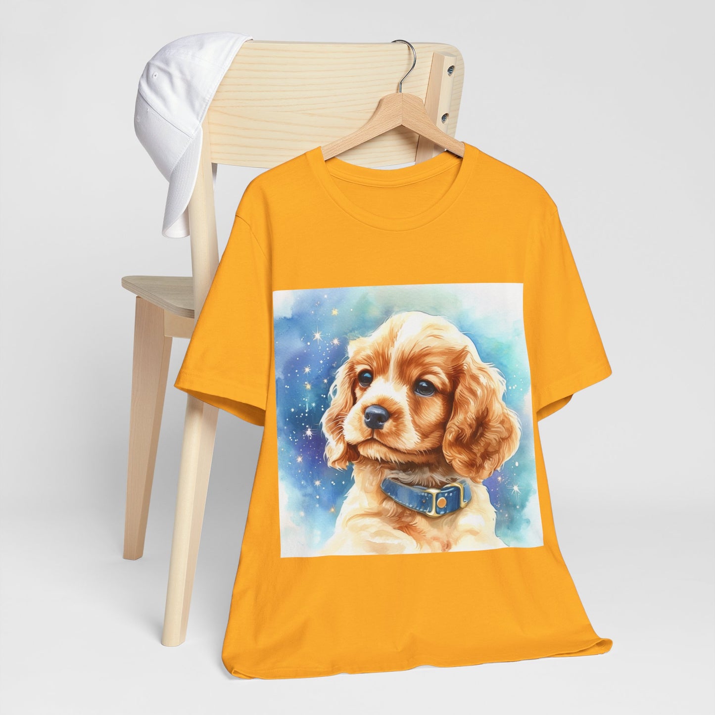 Starry Cocker Spaniel Unisex Jersey Short Sleeve Tee