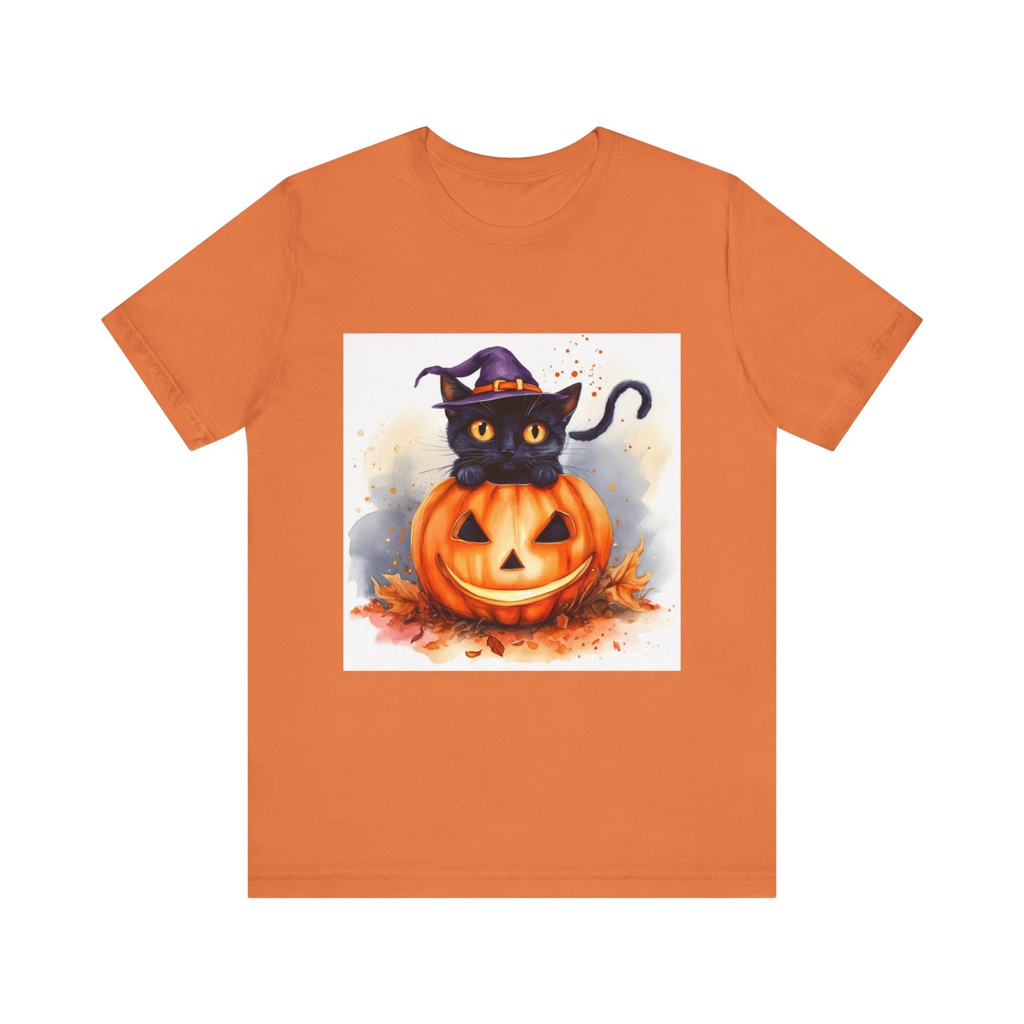 Halloween Cat Unisex Jersey Short Sleeve Tee