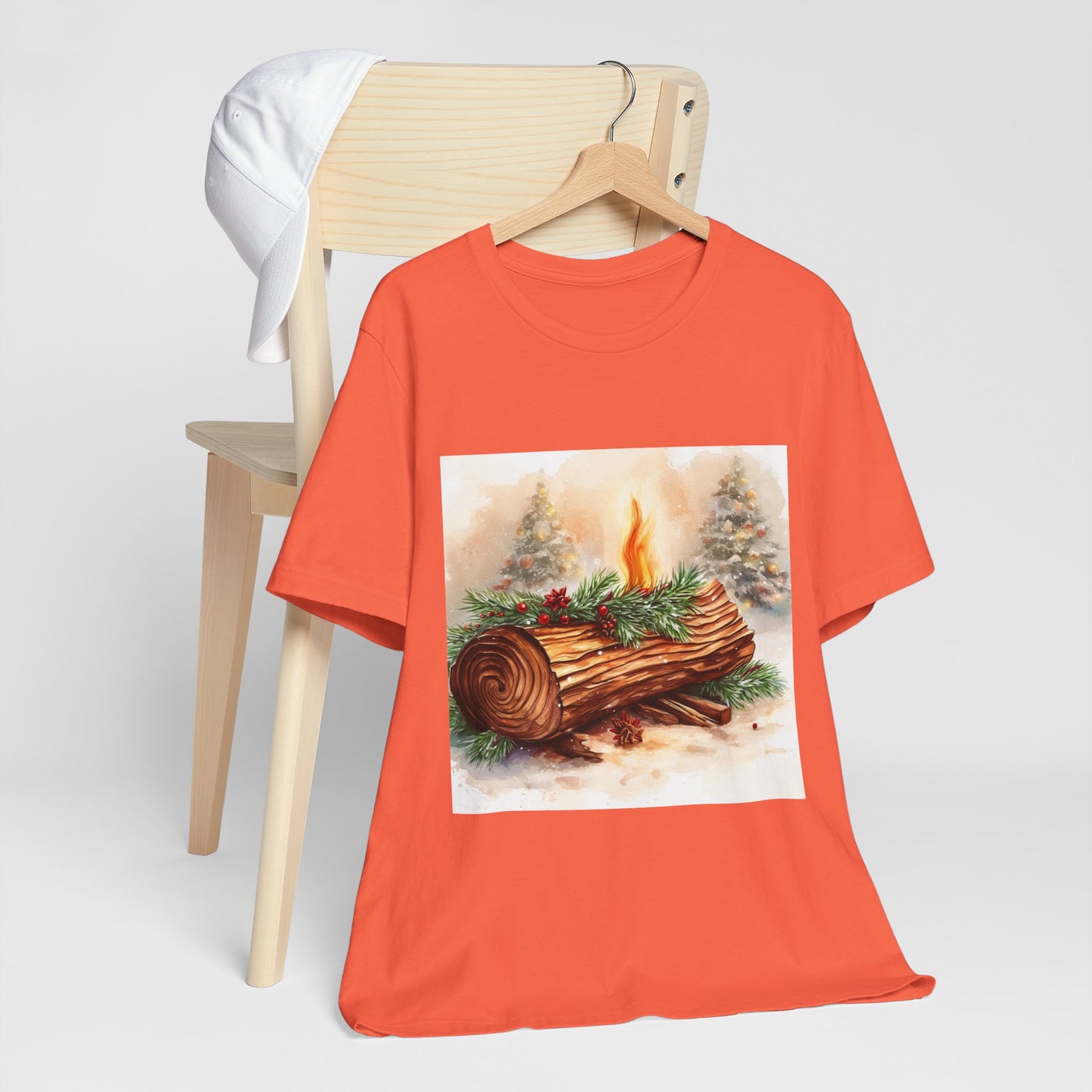 Yule Log Unisex Jersey Tee