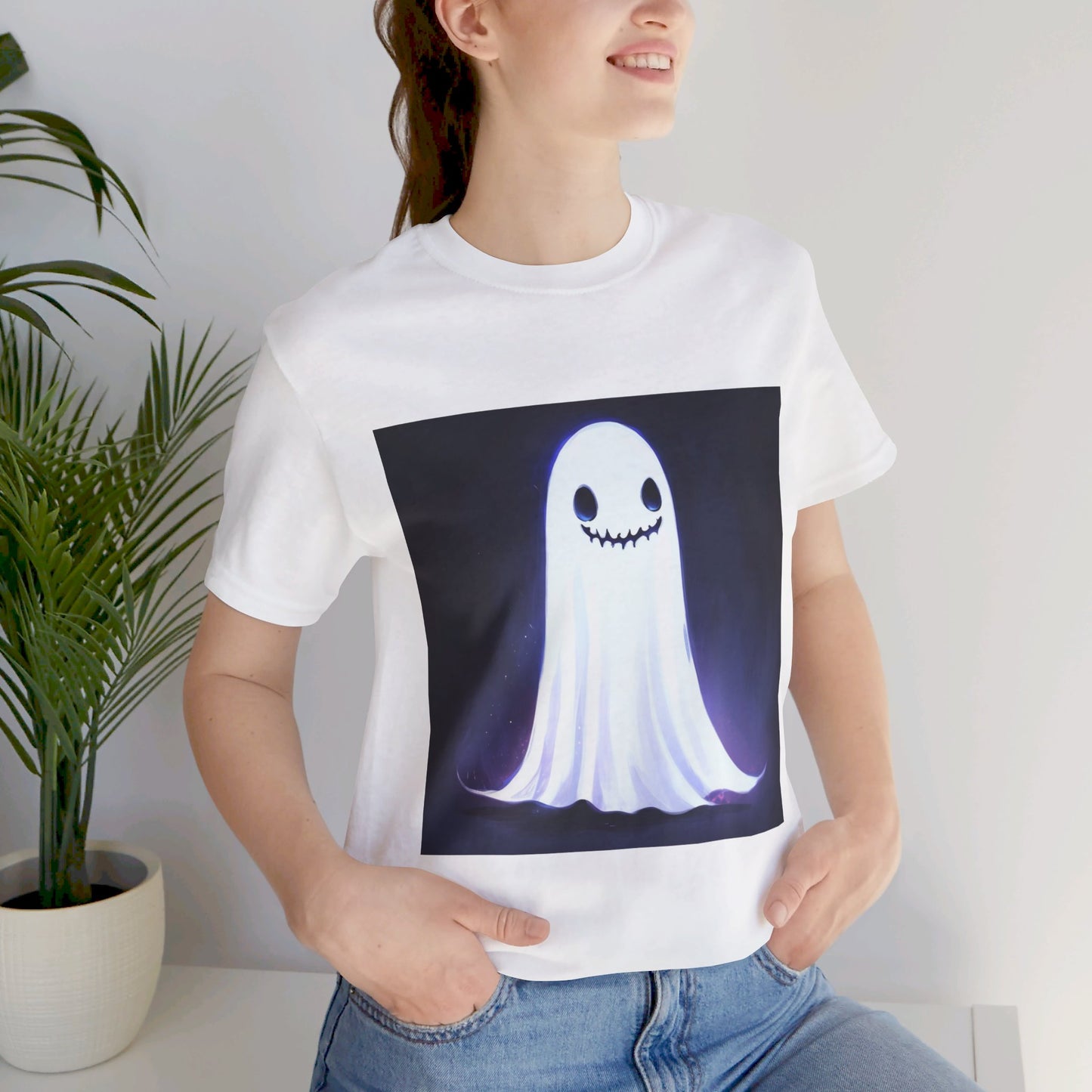 Creepy Cute Ghost Unisex Jersey Short Sleeve Tee