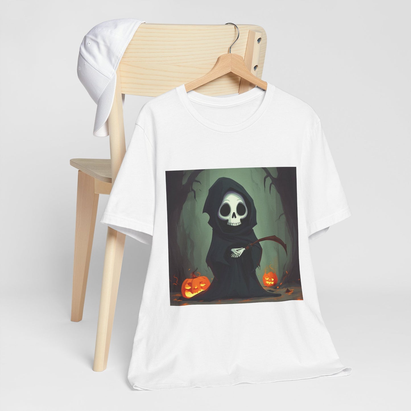 Spooky Forest Grim Reaper Unisex Jersey Short Sleeve Tee