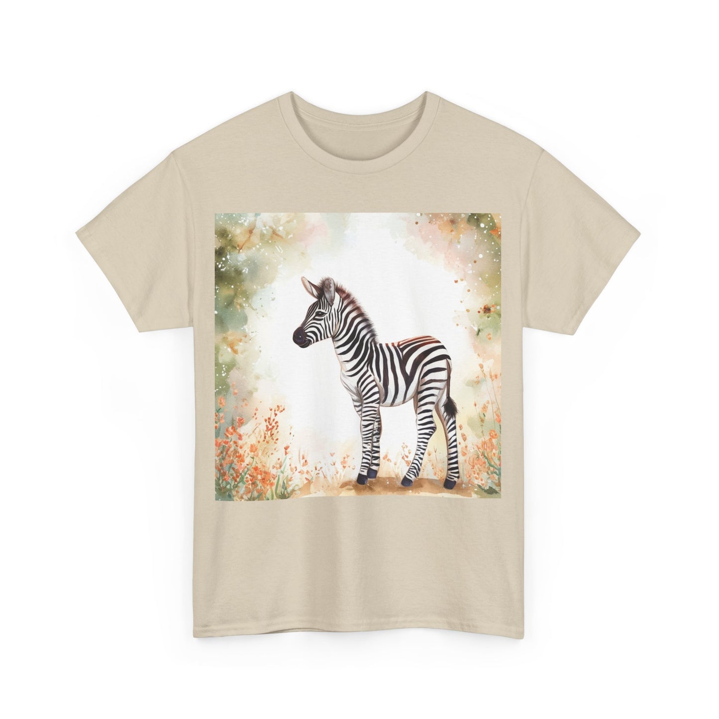 Playful Zebra Unisex Heavy Cotton Tee