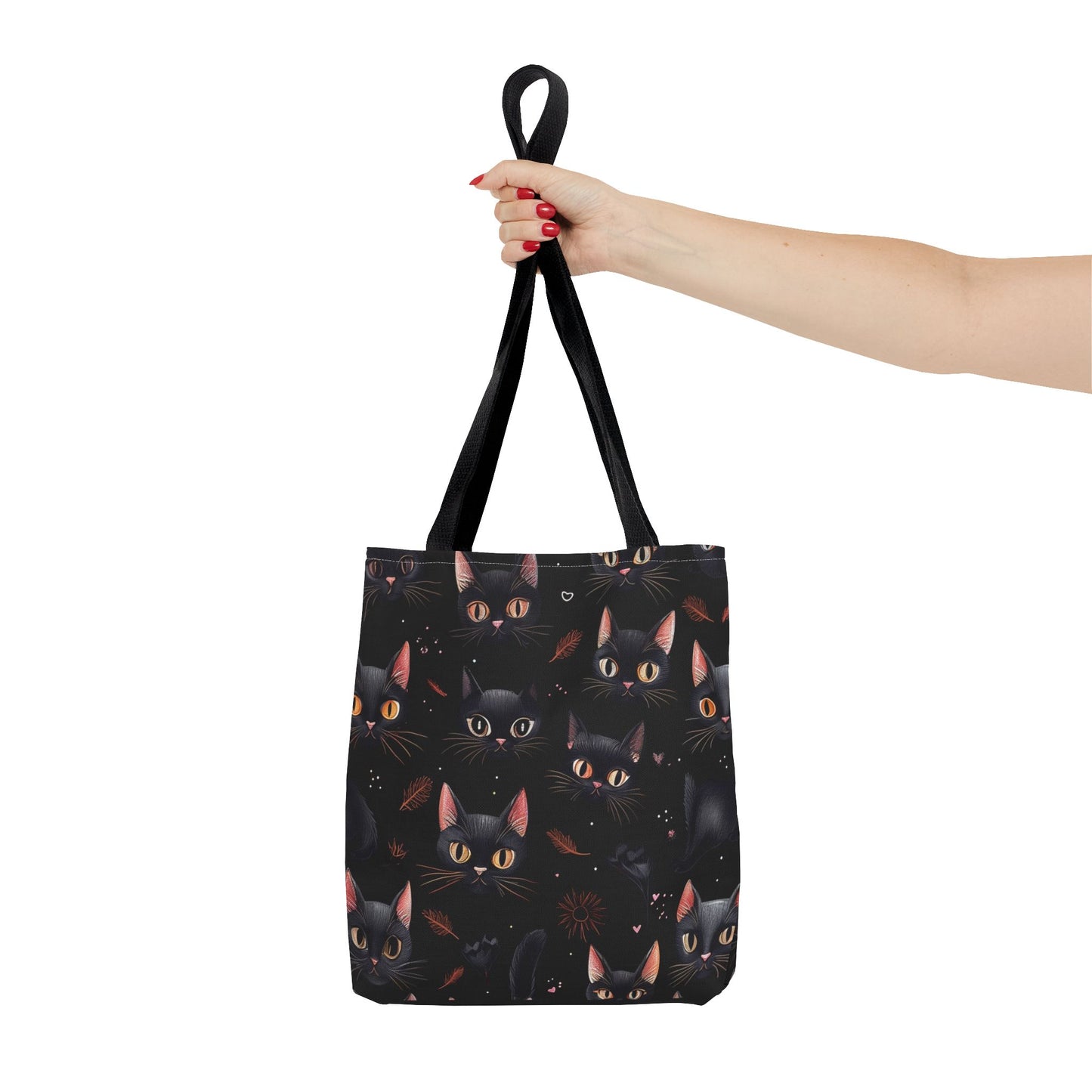 Cute Black Cat Pattern Tote Bag (AOP)