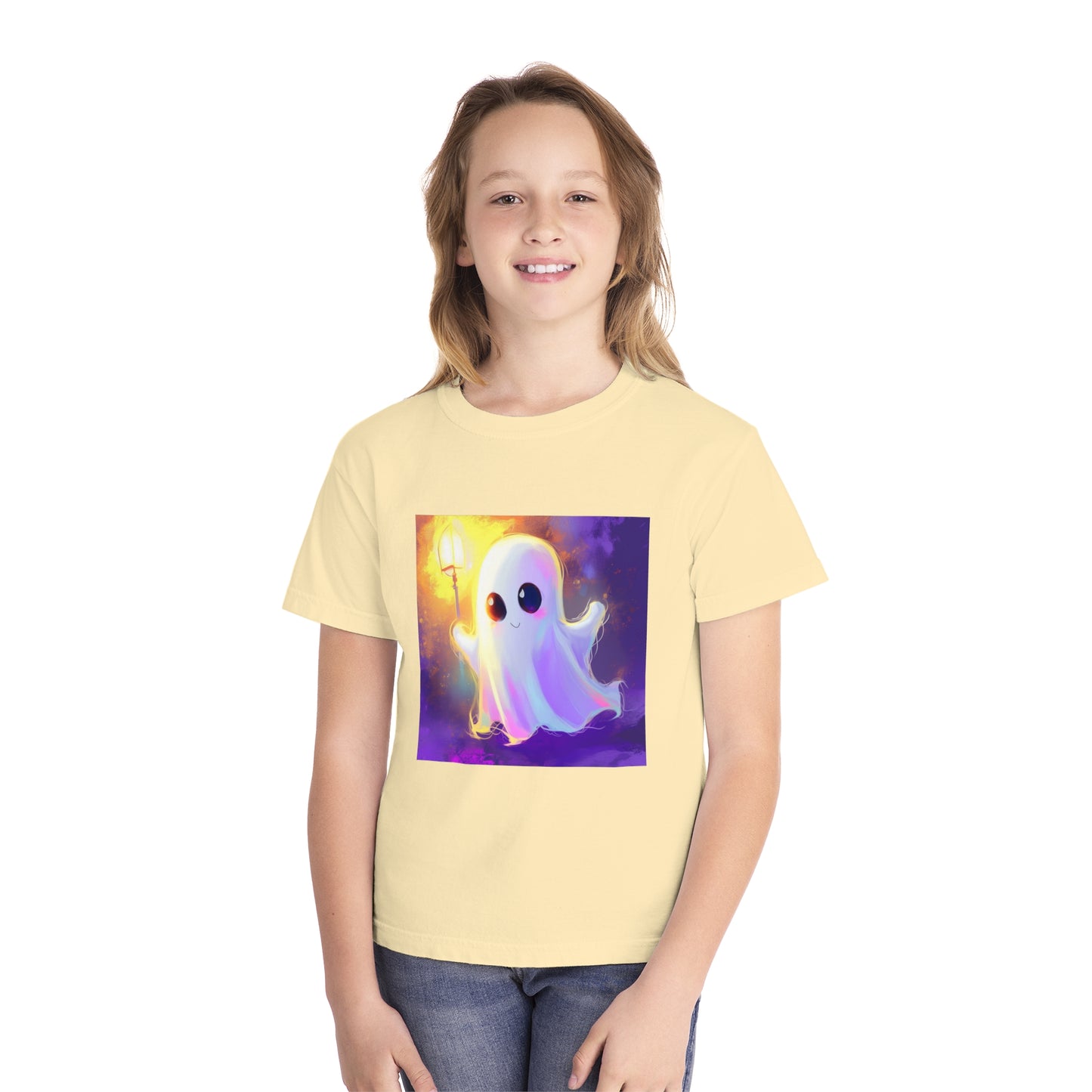 Cute Cartoon Ghost Youth Midweight Tee