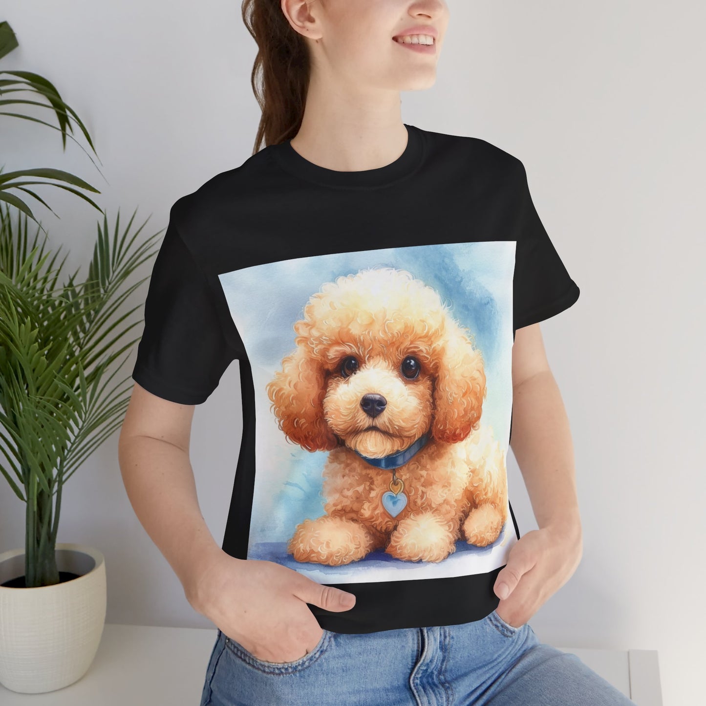 Poodle Puppy Unisex Jersey Short Sleeve Tee