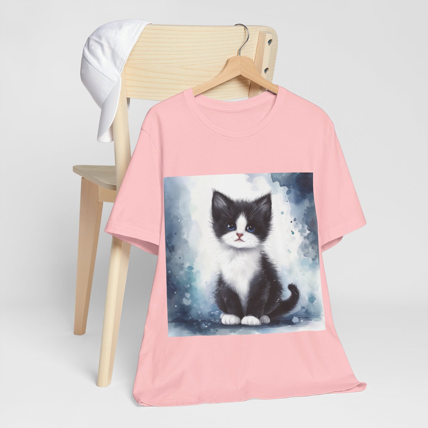 Watercolor Tuxedo Kitten Unisex Jersey Short Sleeve Tee