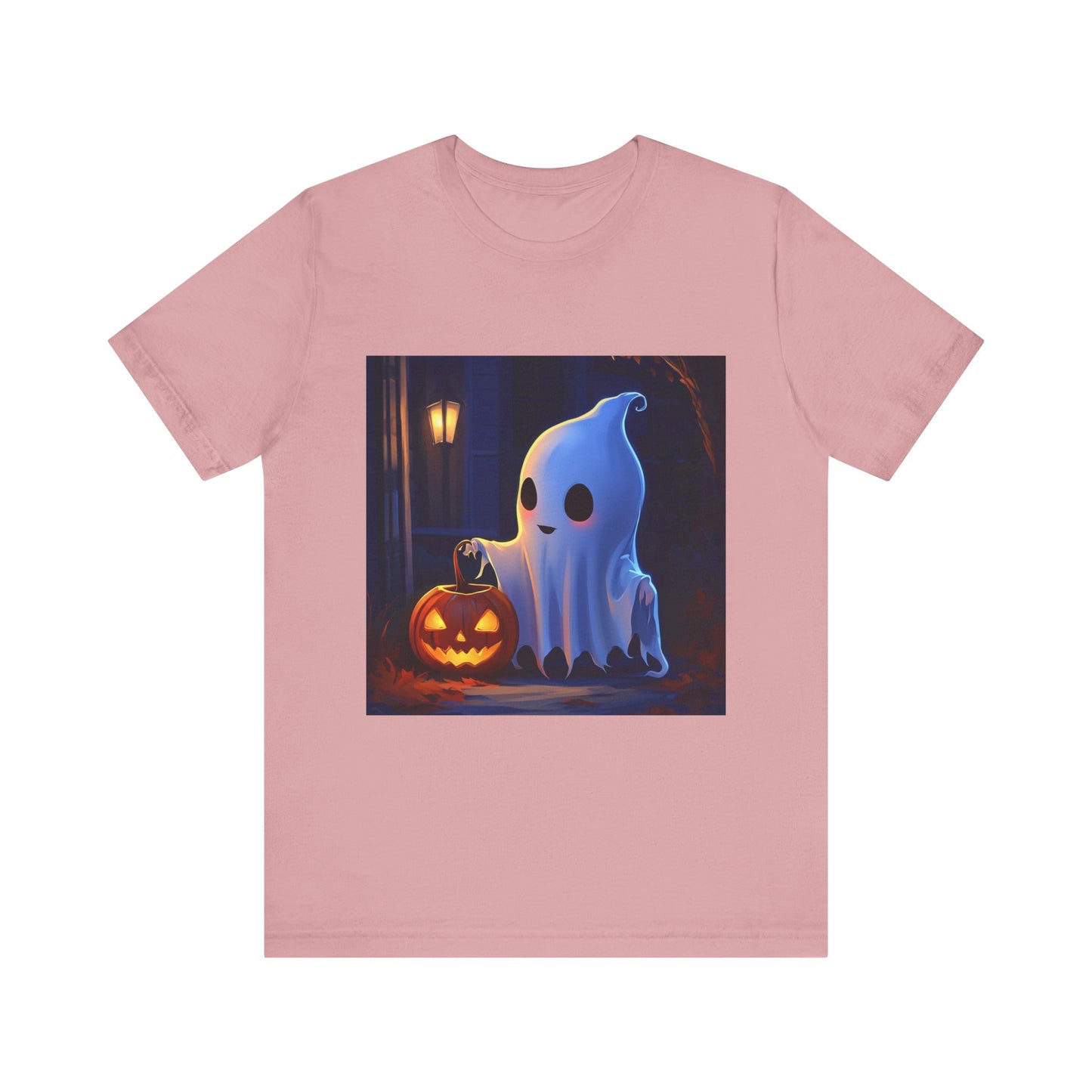 Cute Ghost Trick or Treating Unisex Jersey Short Sleeve Tee