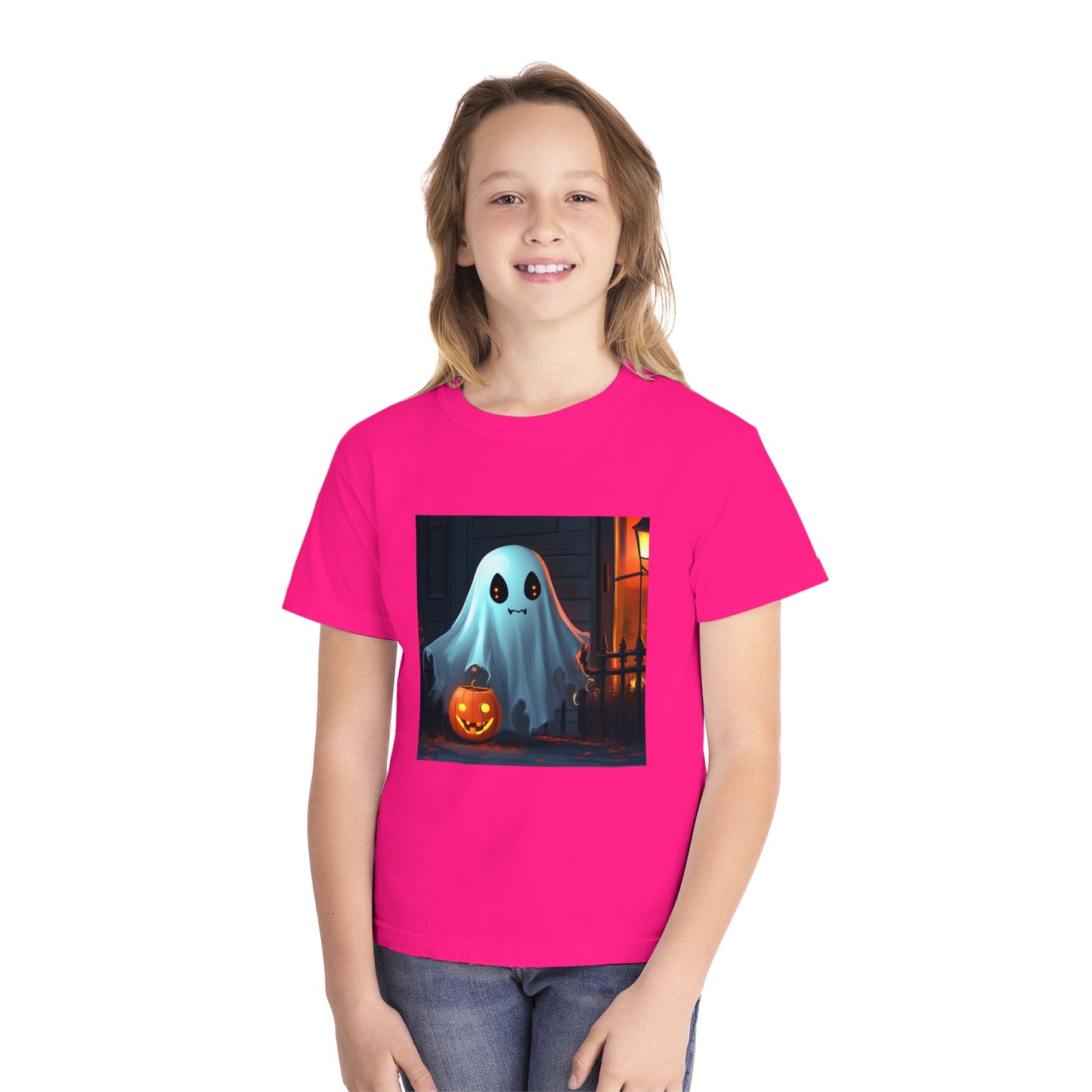 Ghost Trick or Treating Youth Midweight Tee