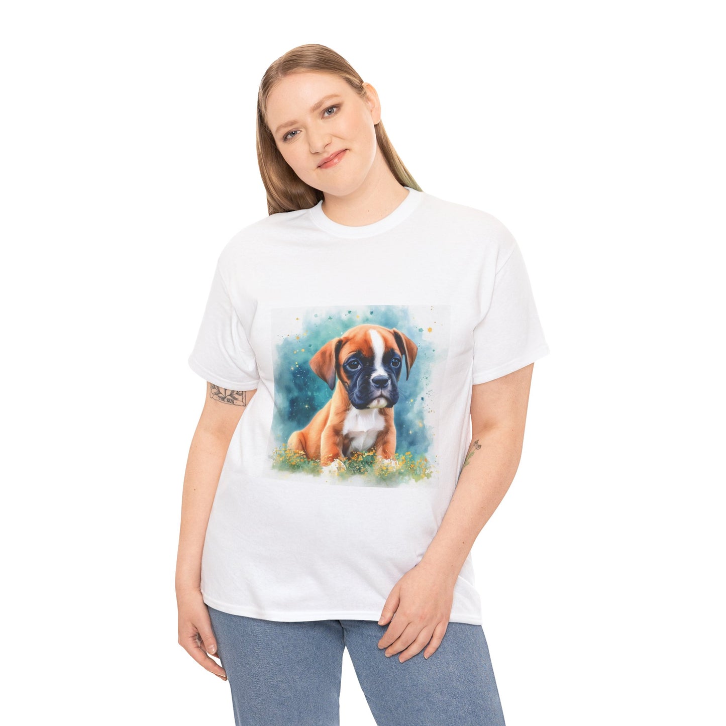 Boxer Puppy Unisex Heavy Cotton Tee