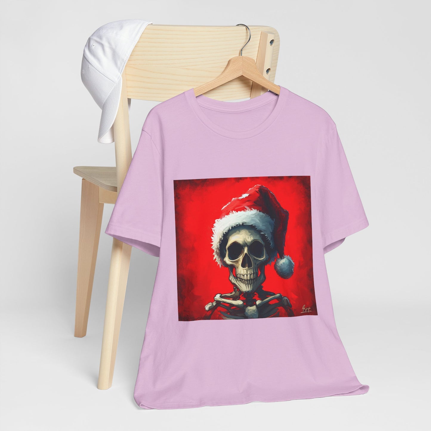 Dark Spooky Skeleton Santa Unisex Jersey Tee