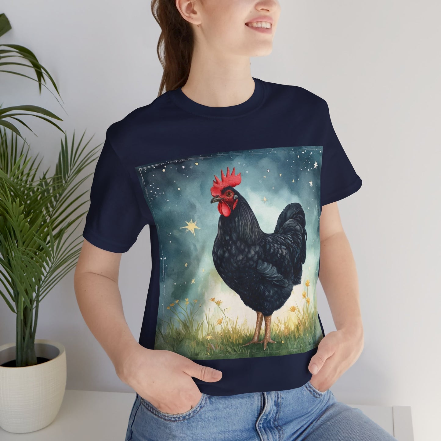 Black Chicken Unisex Jersey Short Sleeve Tee