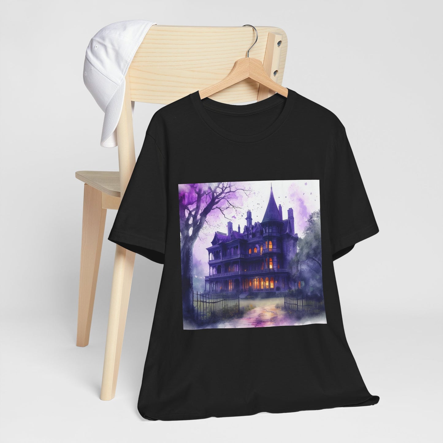 Haunted House Unisex Jersey Short Sleeve Tee