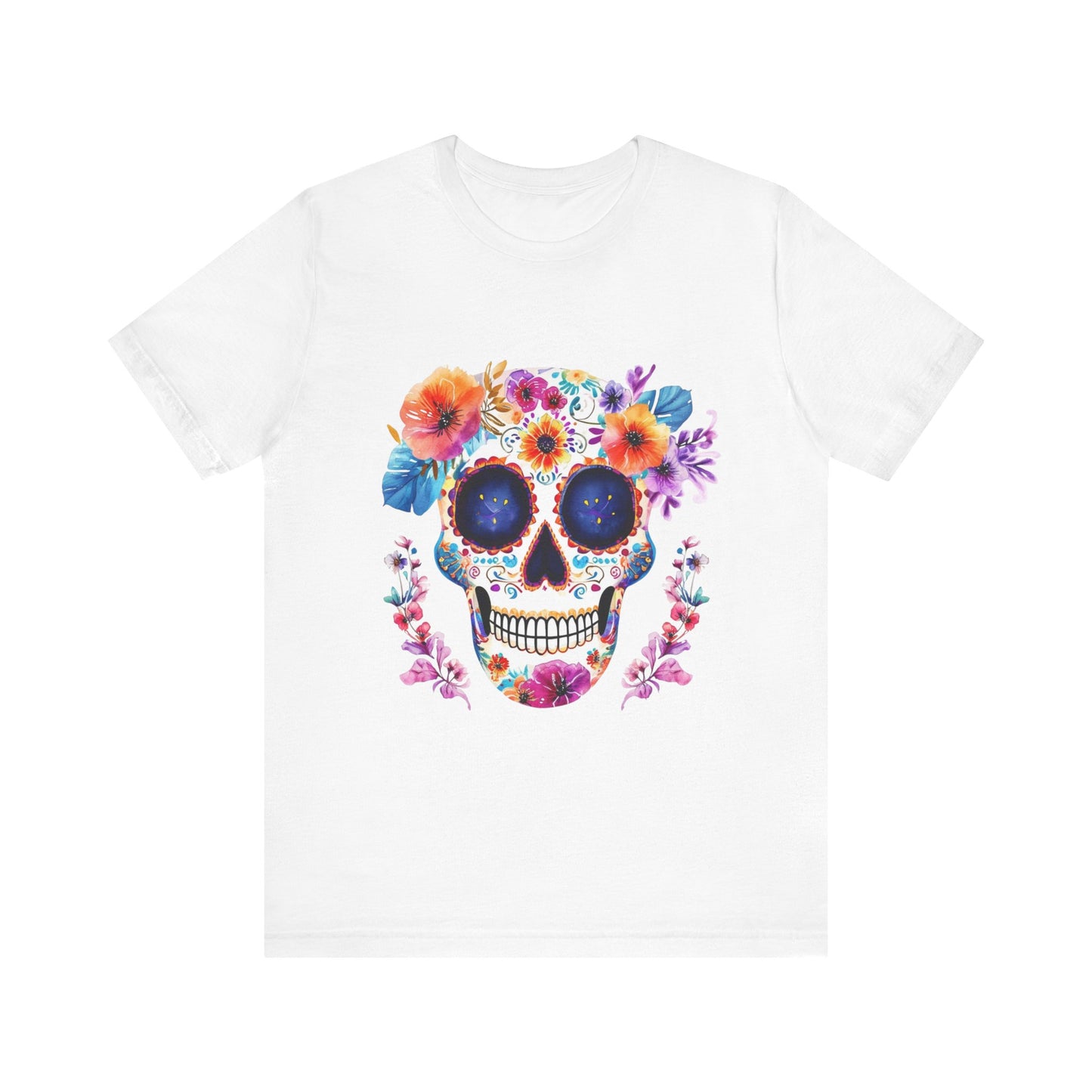 Day of the dead sugar skull Unisex Jersey Short Sleeve Tee