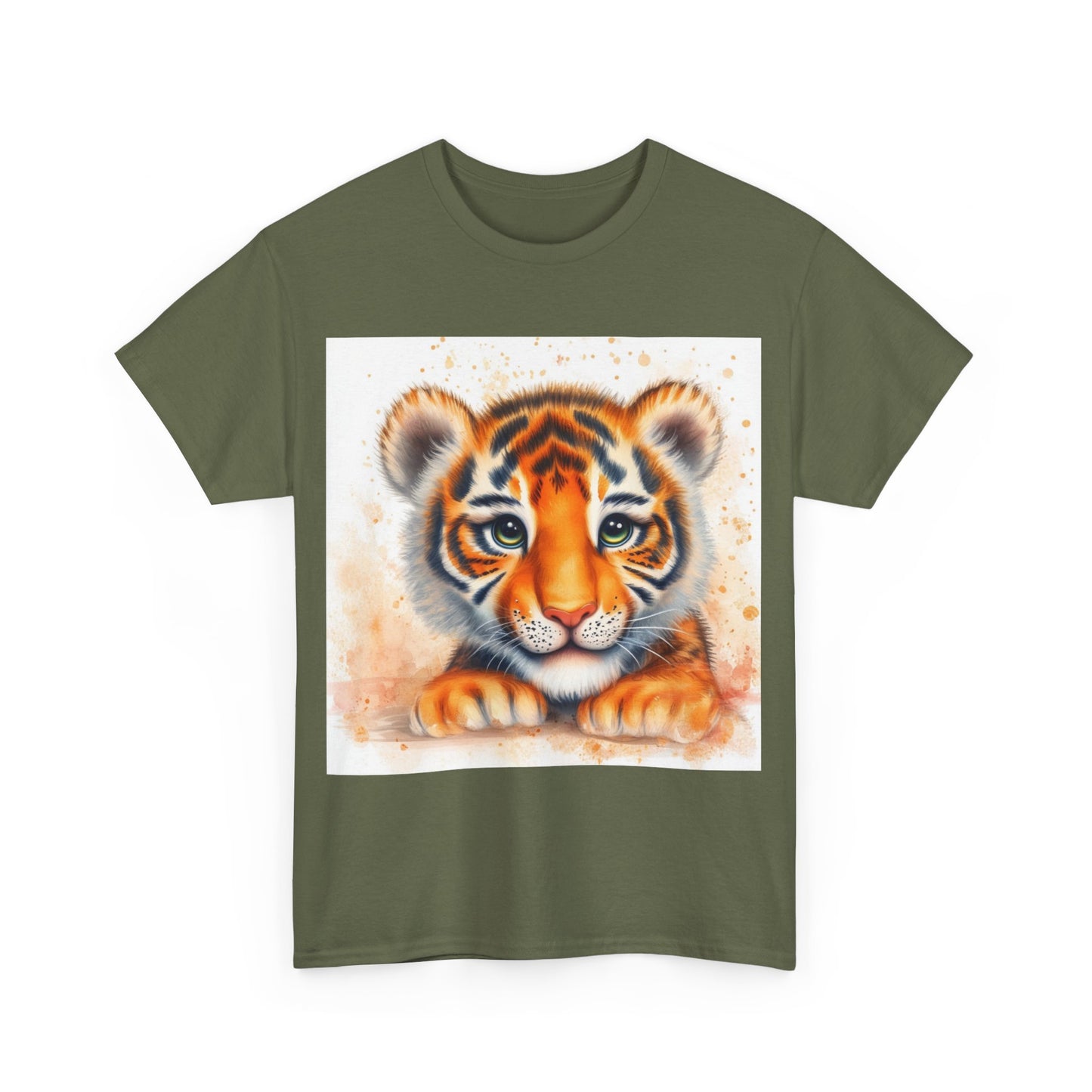 Cute Tiger Unisex Heavy Cotton Tee