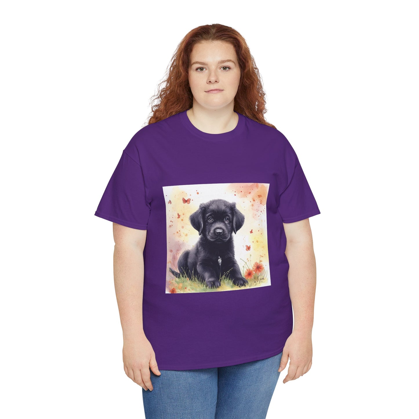 Black Lab Puppy Unisex Heavy Cotton Tee