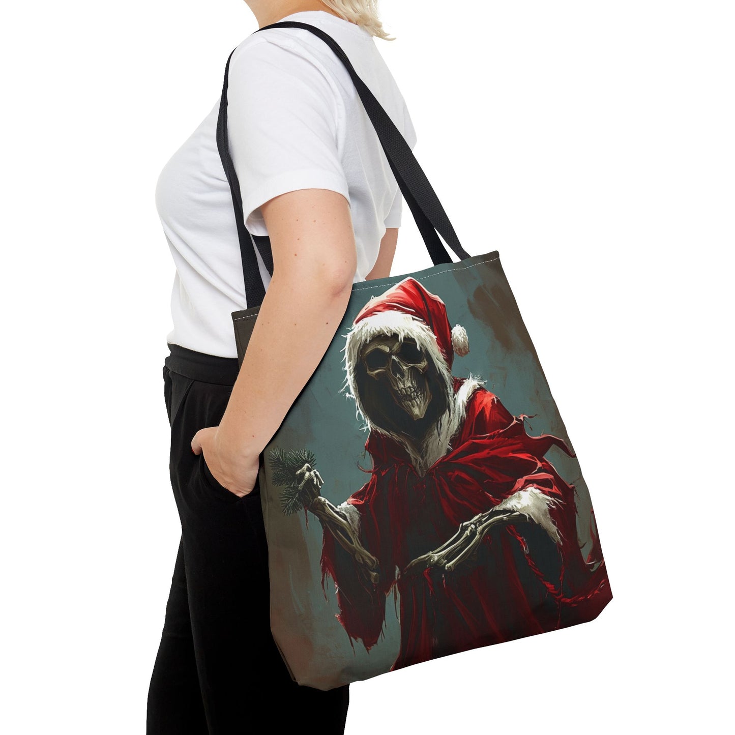 Santa Grim Reaper Tote Bag (AOP)