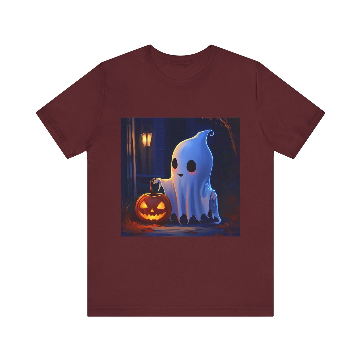 Cute Ghost Trick or Treating Unisex Jersey Short Sleeve Tee