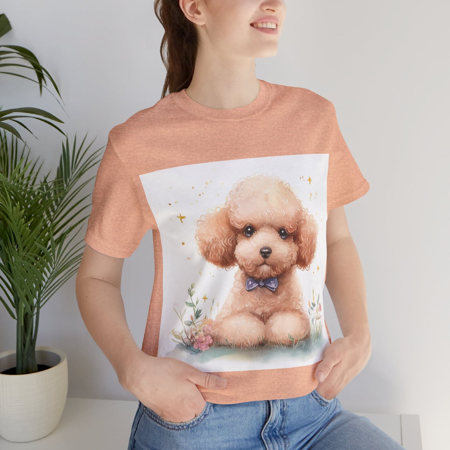 Cute Poodle Unisex Jersey Short Sleeve Tee