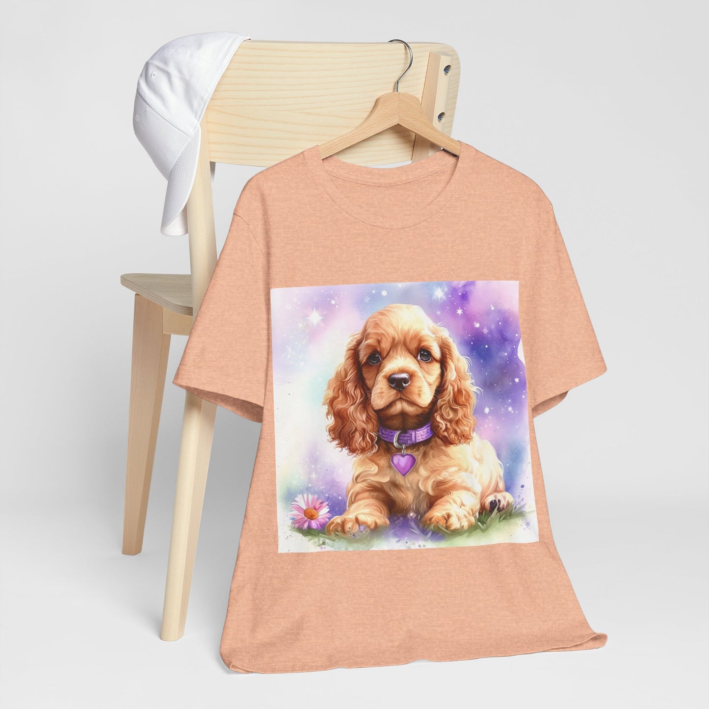 Cute Cocker Spaniel Unisex Jersey Short Sleeve Tee