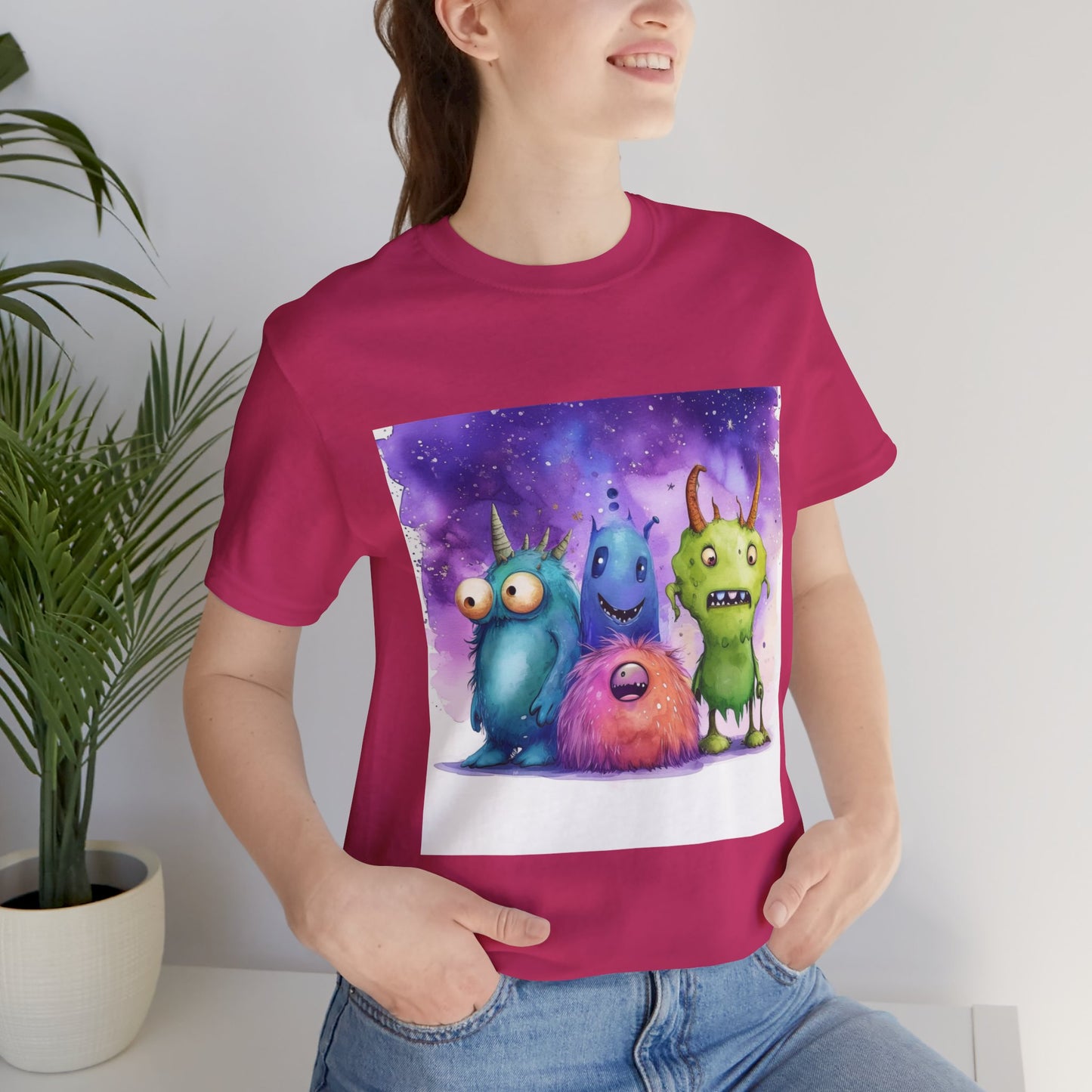 Cartoon Movie Monsters Unisex Jersey Short Sleeve Tee