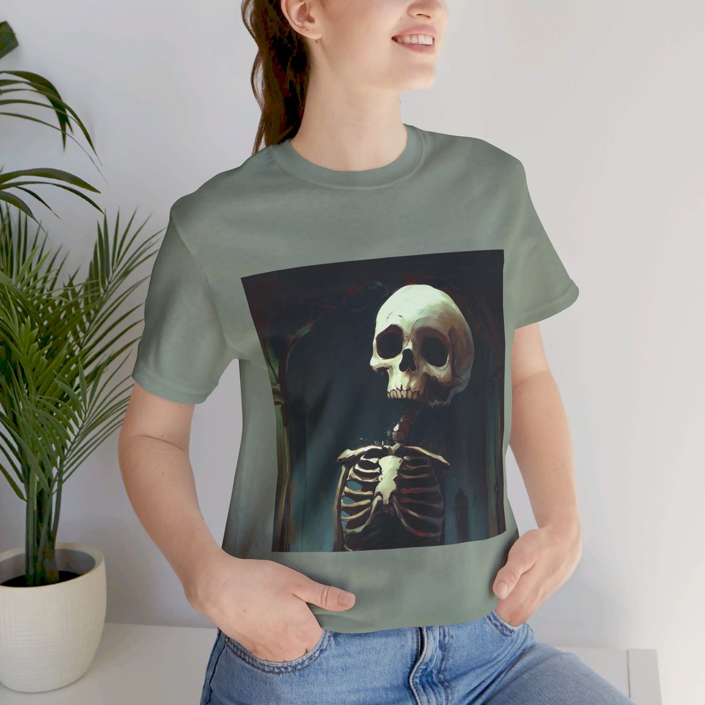 Scary Skeleton Unisex Jersey Short Sleeve Tee