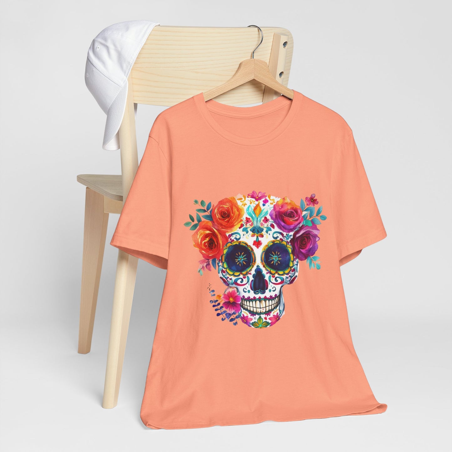 Day of the Dead Bright Sugar Skull Unisex Jersey Short Sleeve Tee