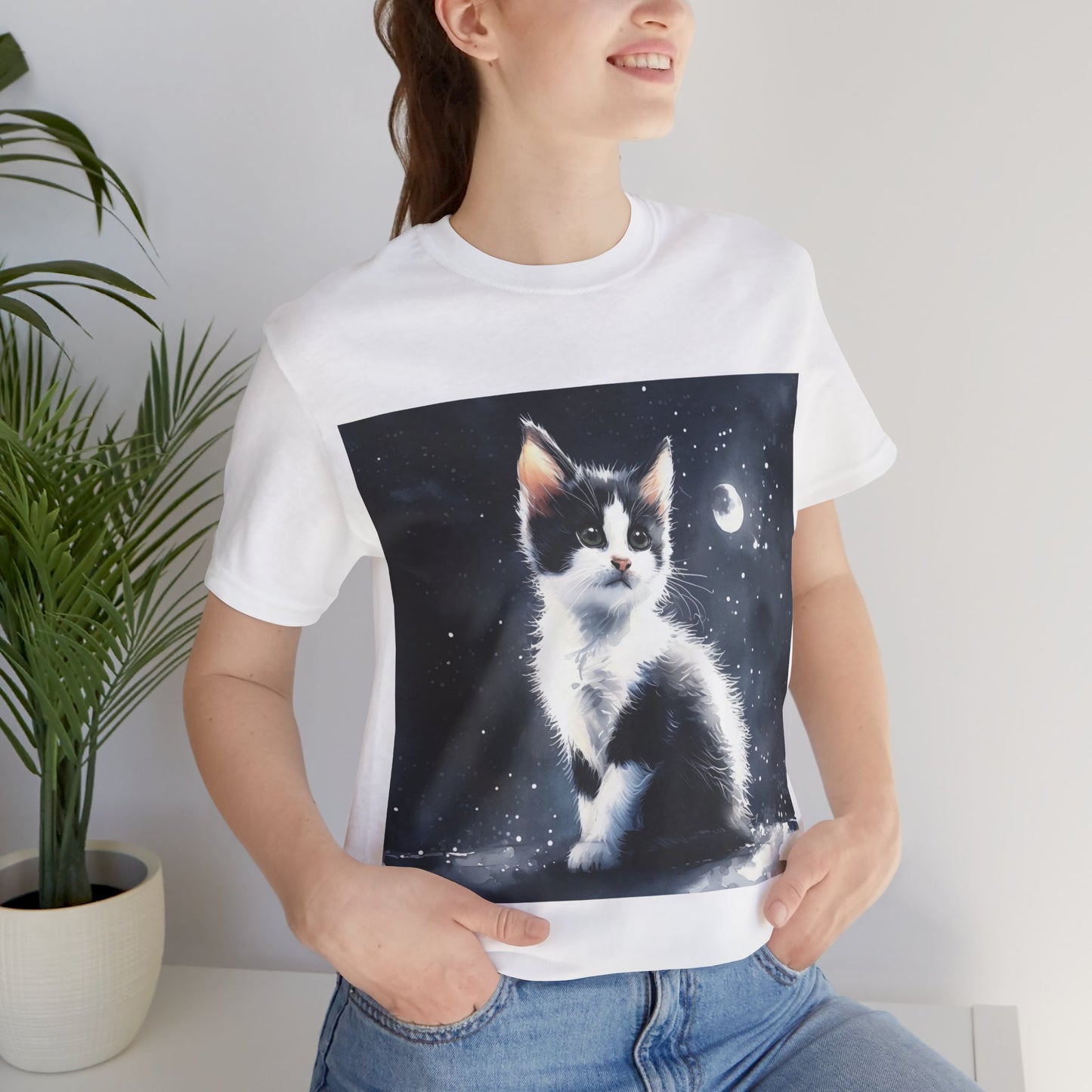 Cute Tuxedo Cat Jersey Short Sleeve Tee