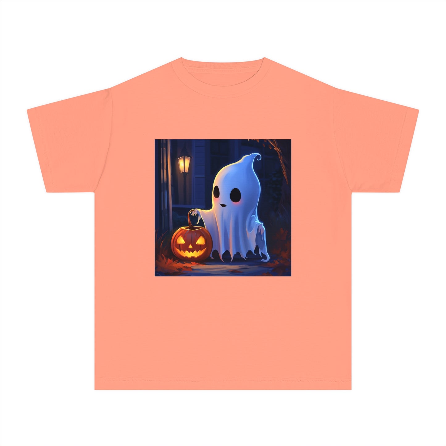 Cute Ghost Trick or Treating Youth Midweight Tee