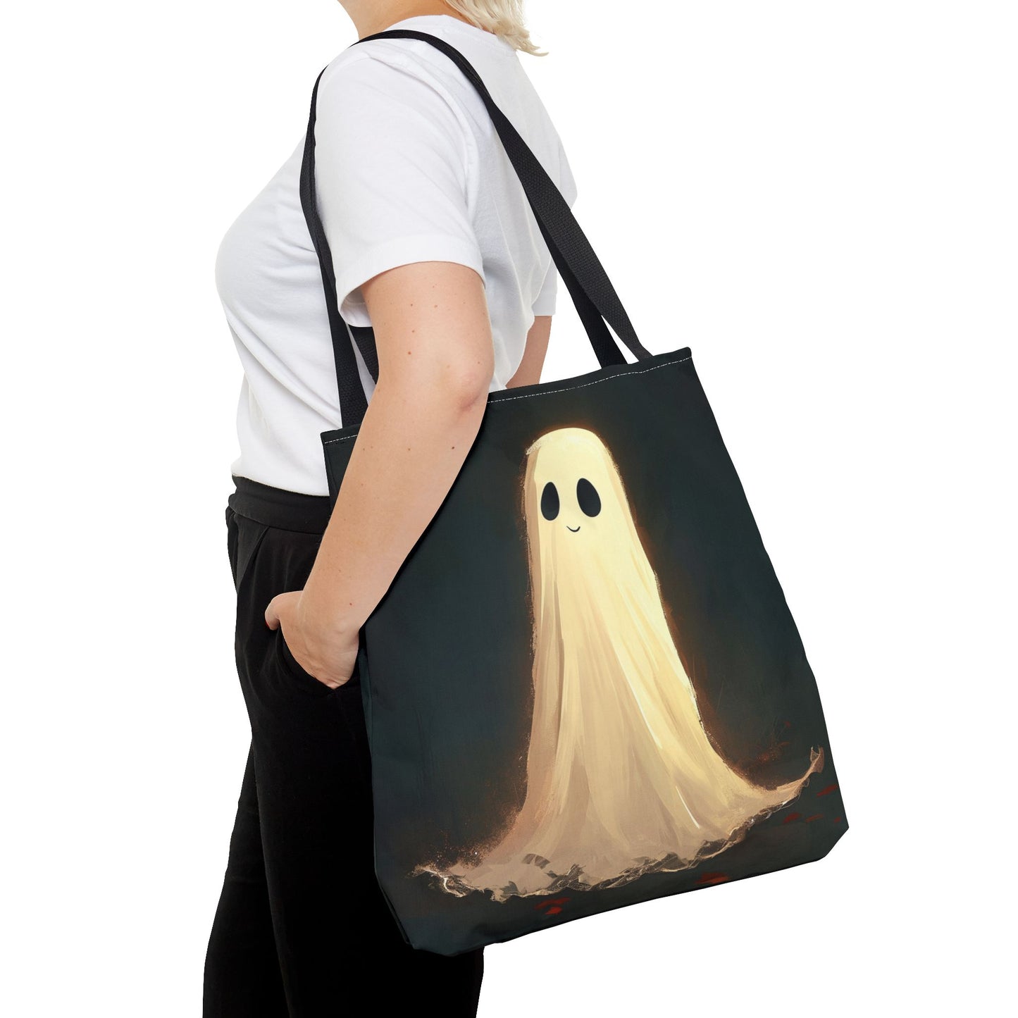 Happy Spooky Ghost Tote Bag (AOP)