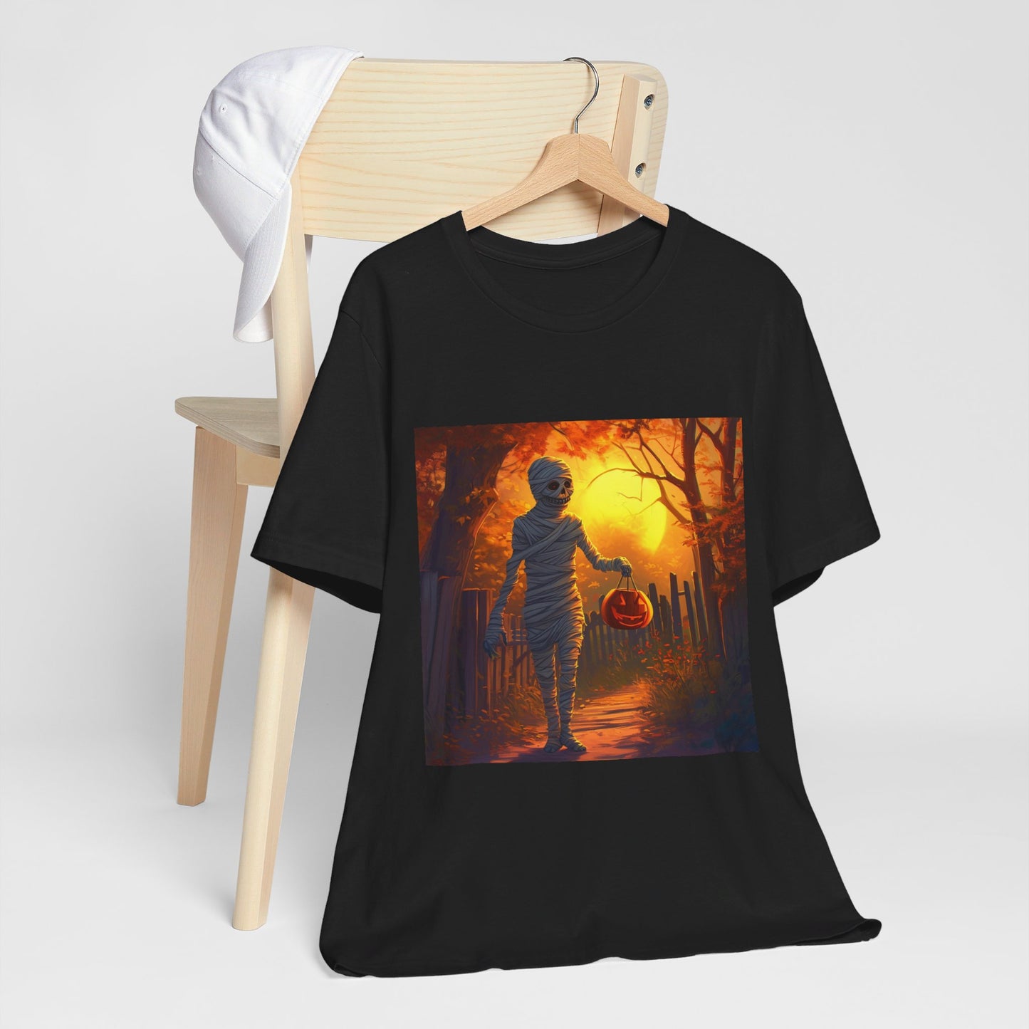 Halloween Sunset Mummy Unisex Jersey Short Sleeve Tee