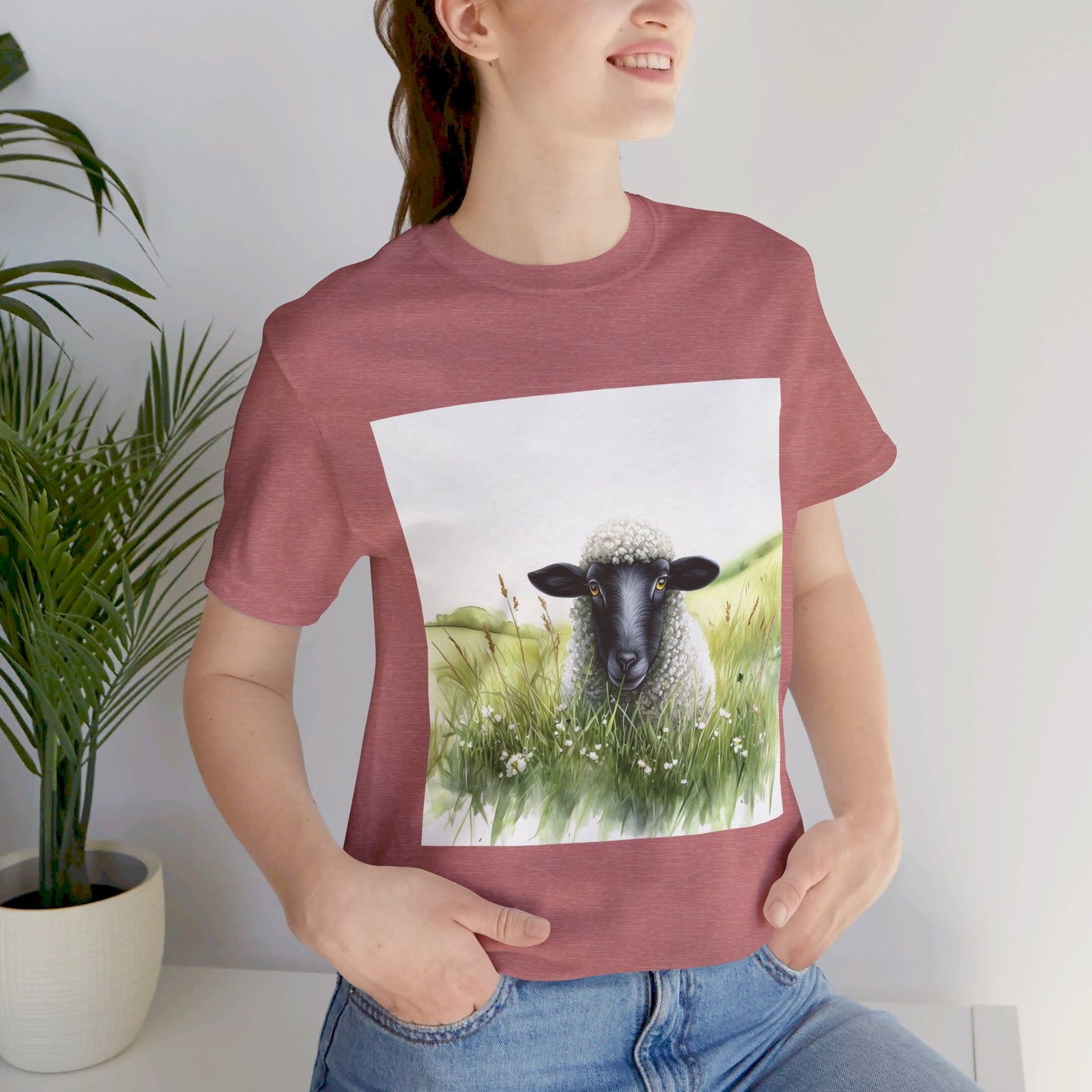 Cute Sheep Unisex Jersey Short Sleeve Tee