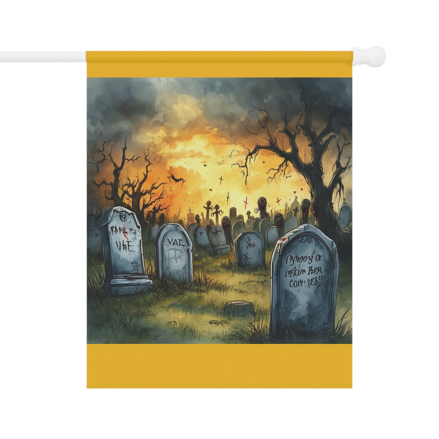 Cemetery Sunset Garden & House Banner