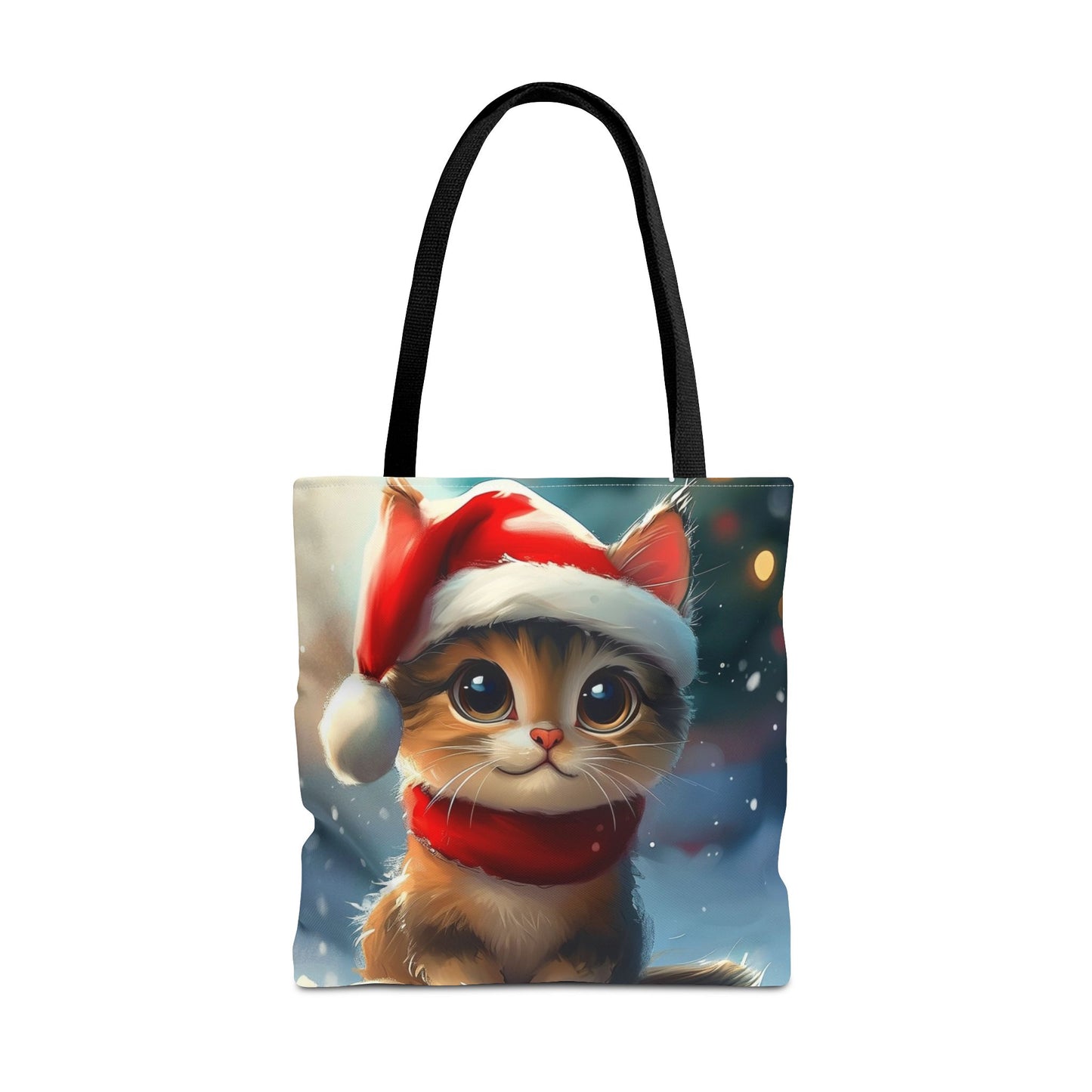 Cute Festive Kitten Tote Bag (AOP)